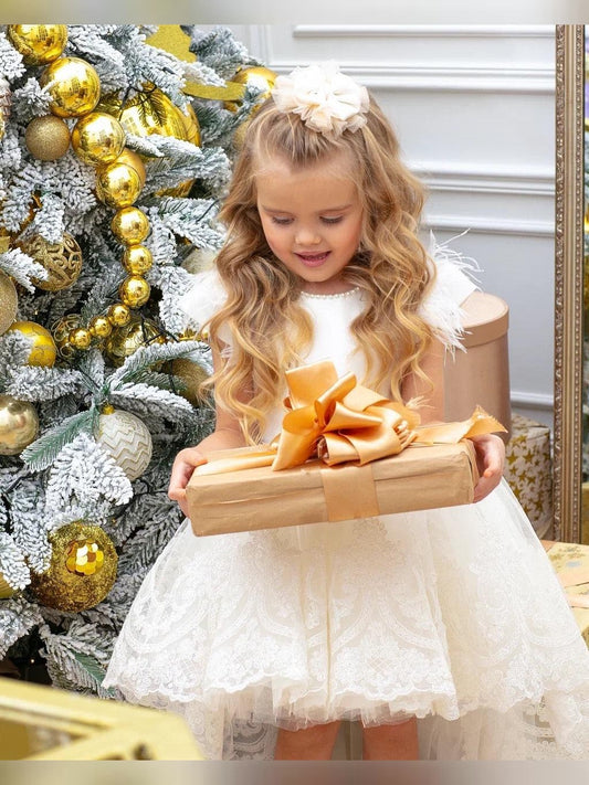 white girl dress for christening and baptism