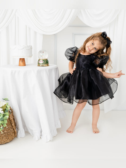 Black Ballon sleeve dress