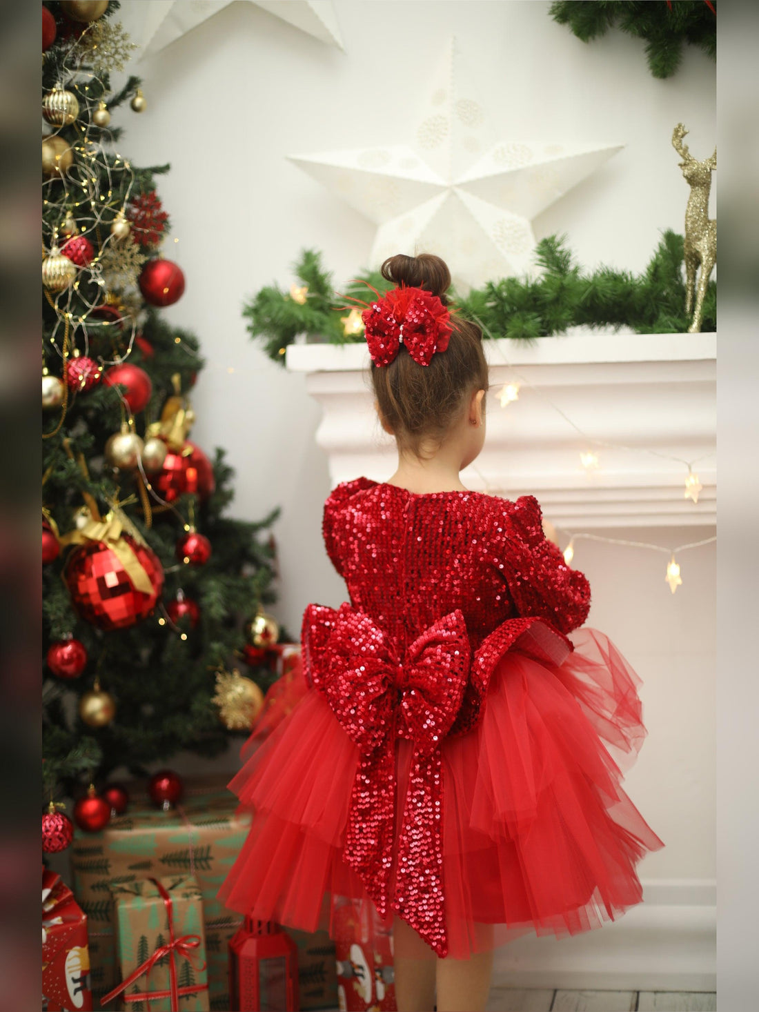 Beatrix red girl dress