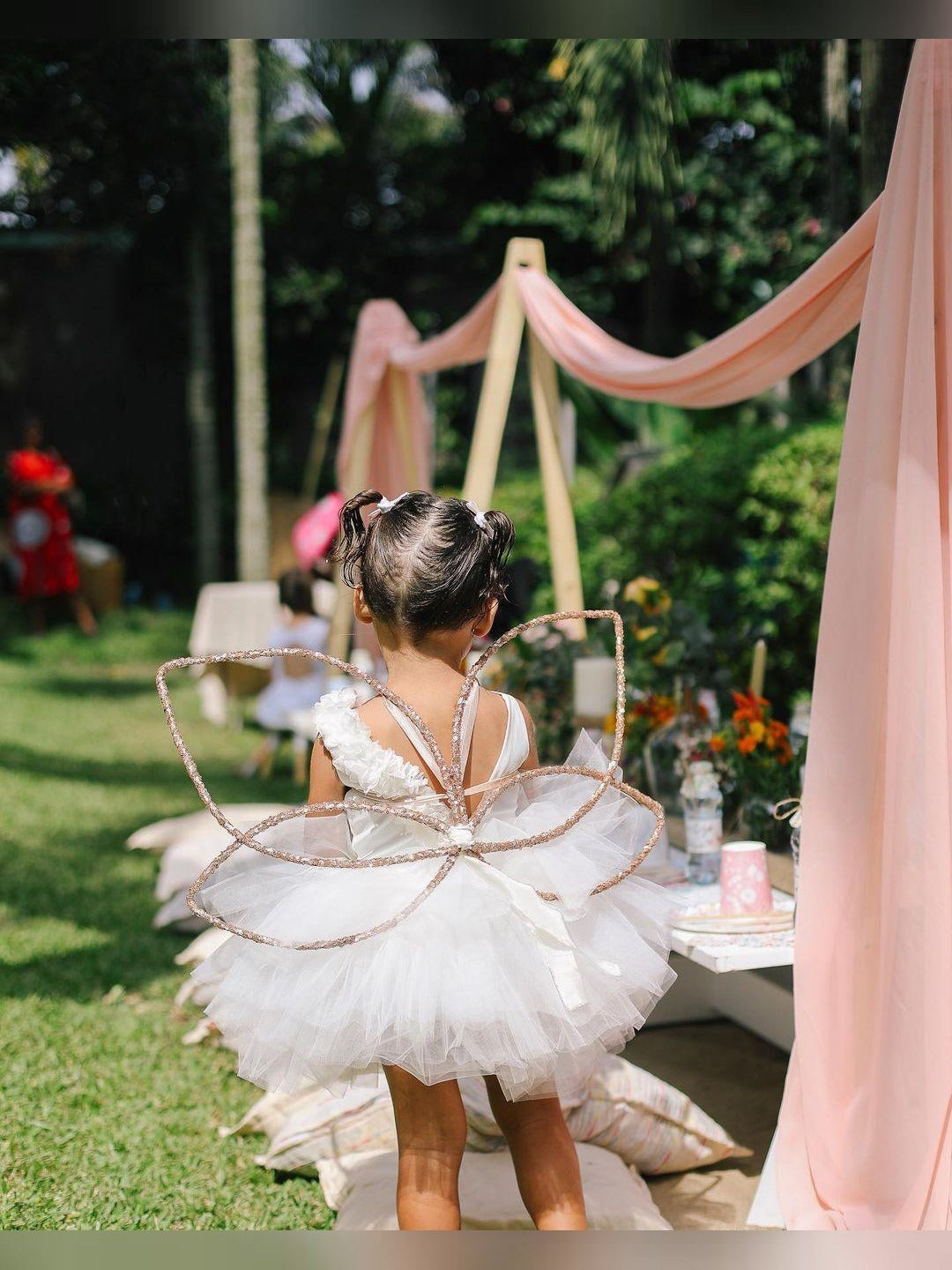 White Floral Leotard Ballerina Sleeveless Tutu