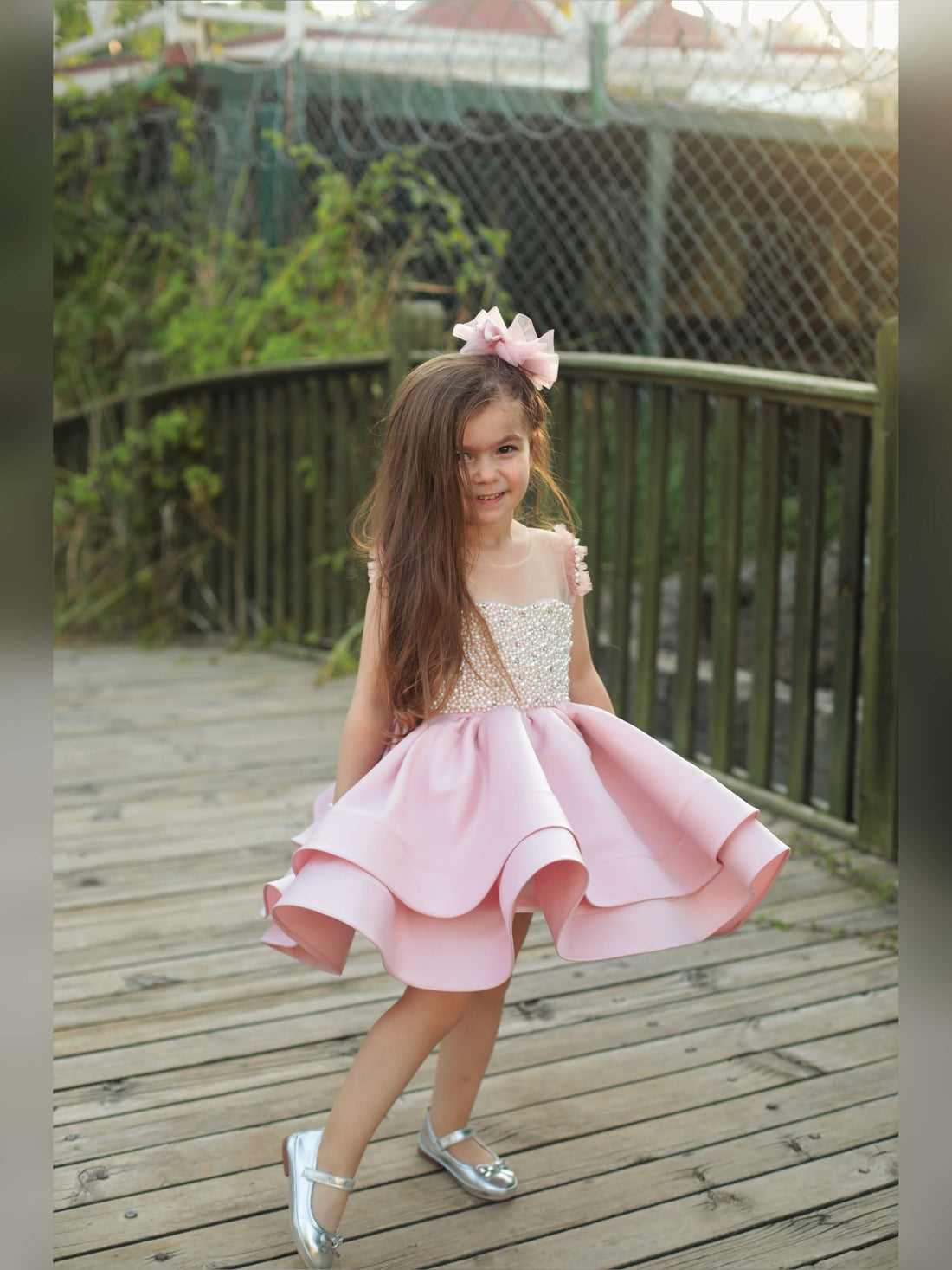 Ana girl dress blush
