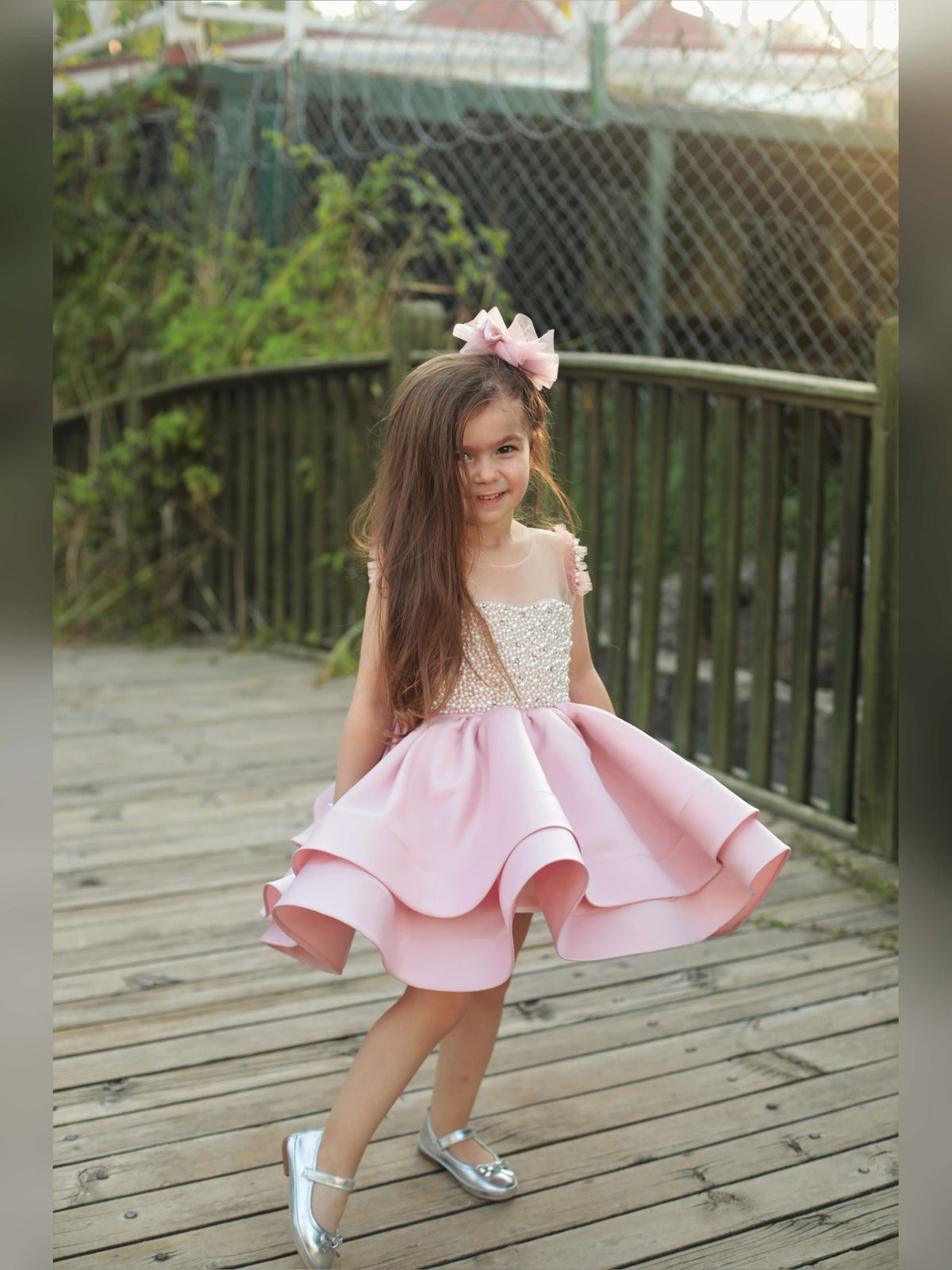 Ana girl dress blush
