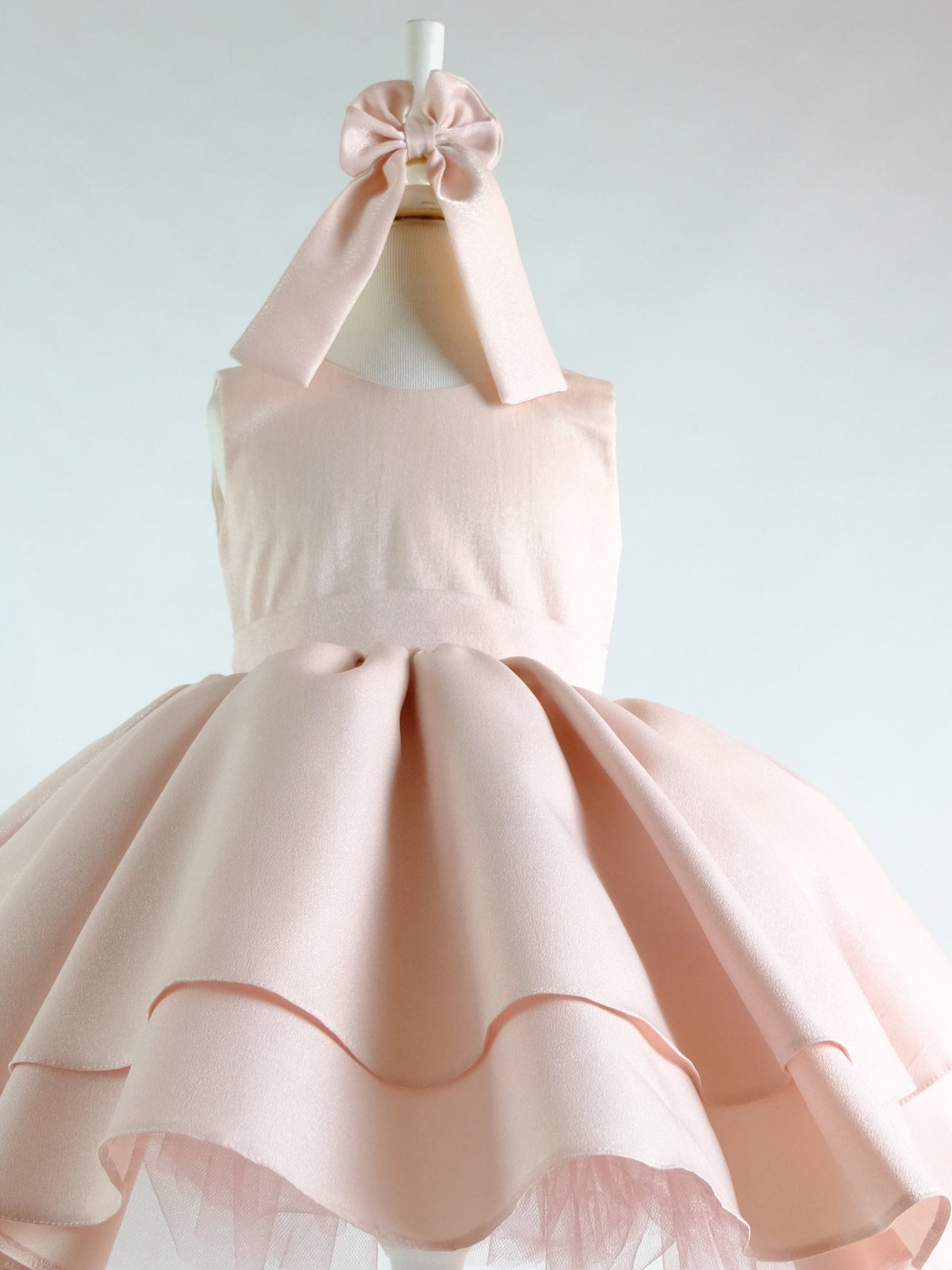 Ivy Organza flower girl dress bright blush