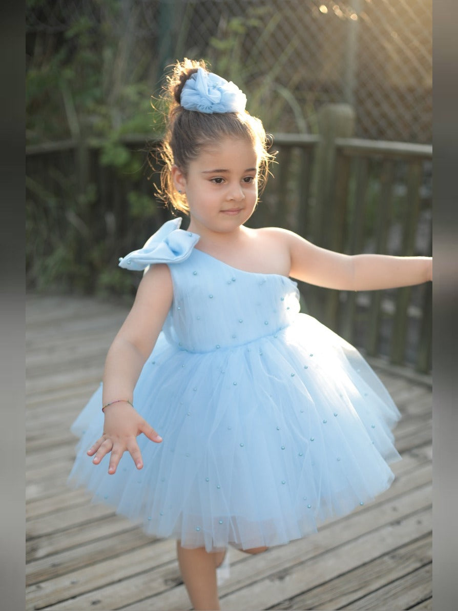 Stella pearl girl dress sky blue