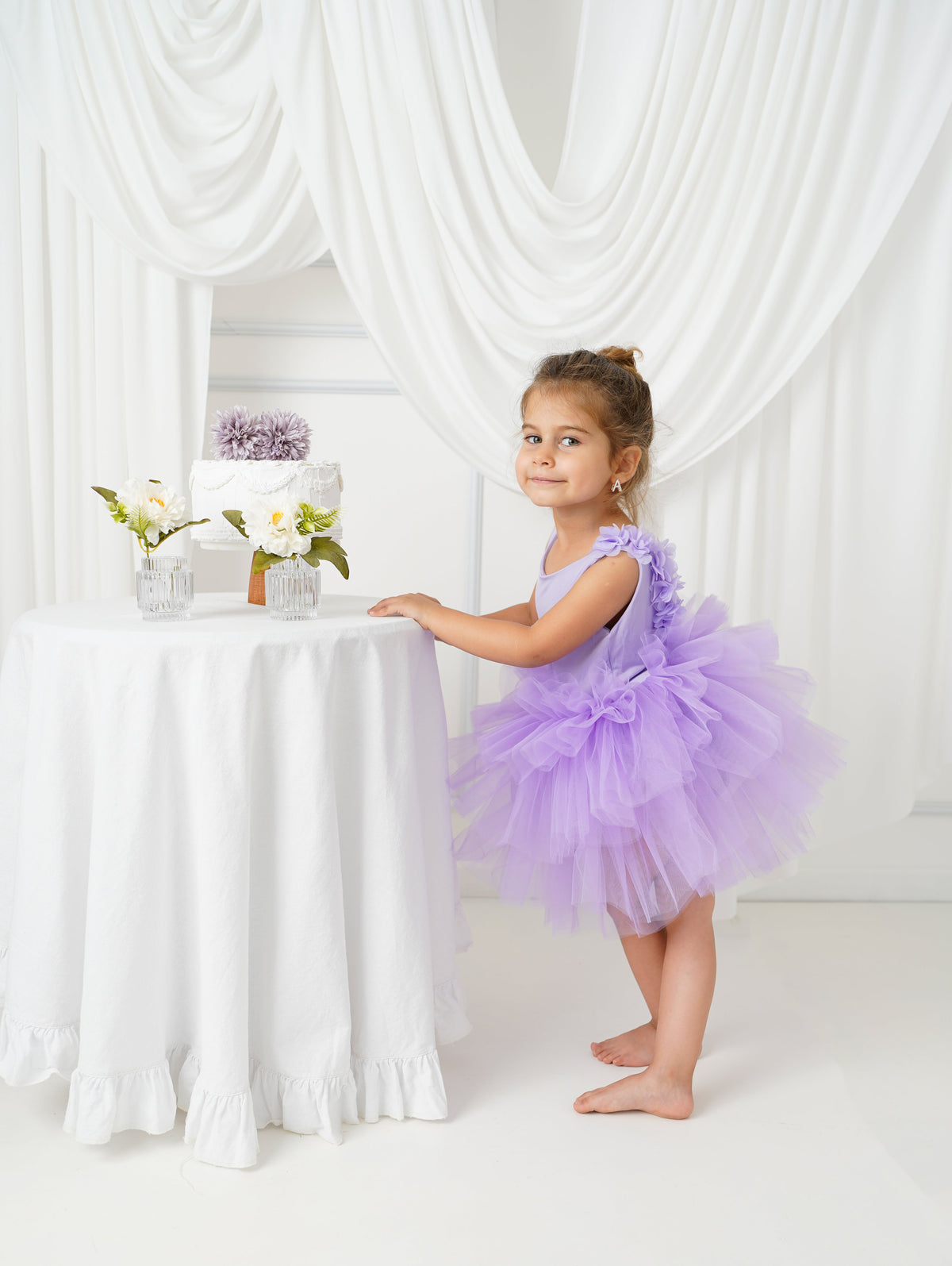 Lilac Floral Leotard Ballerina Sleeveless Tutu