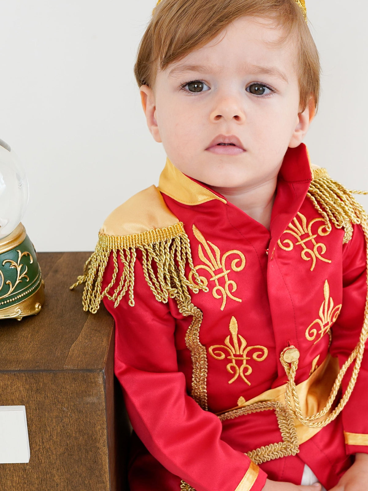 Red and White Baby Boys Prince Suit