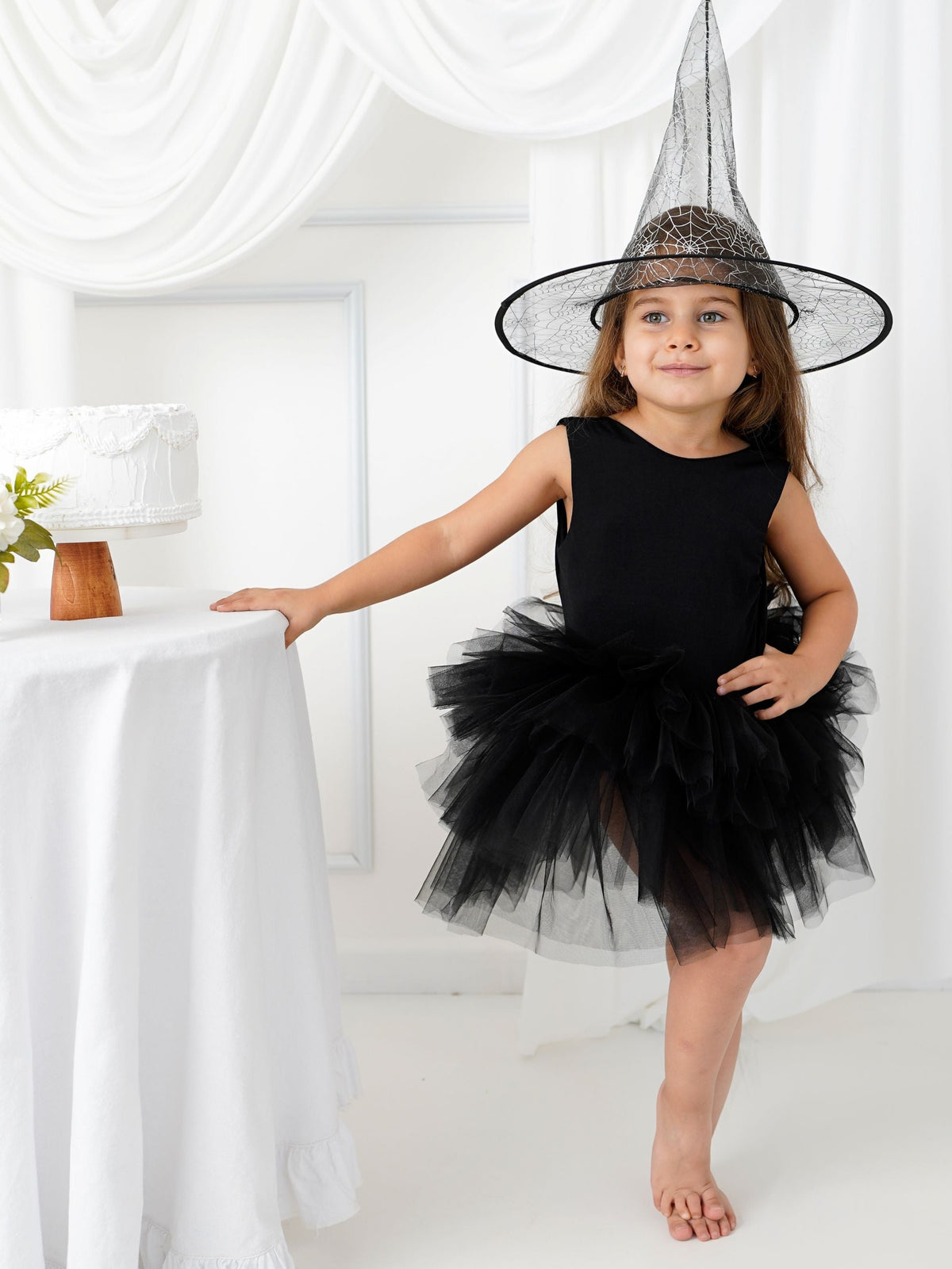 Black Halloween Witch Dress With Tutu