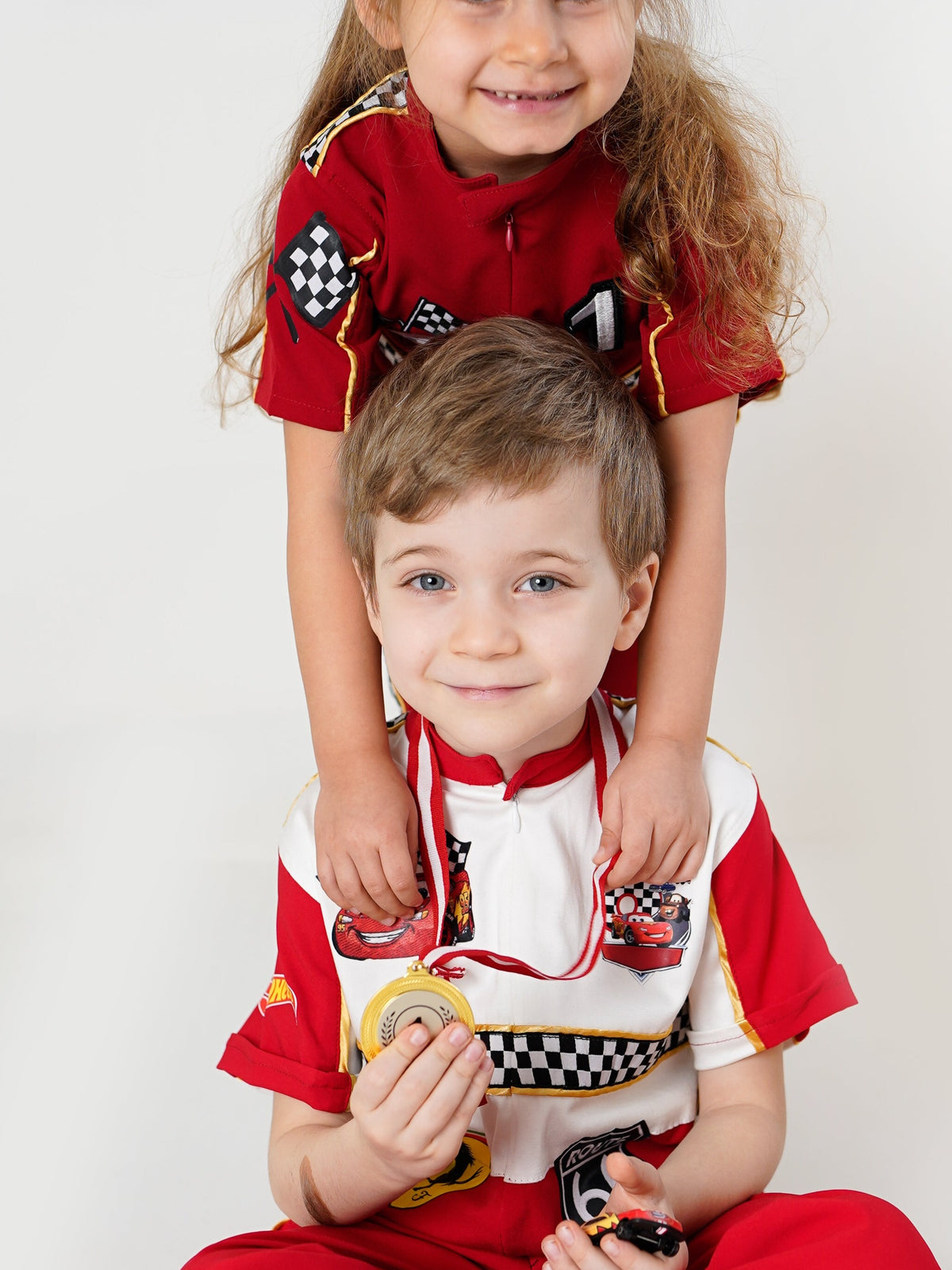 Kids Race Car Costume short sleeve with shorts