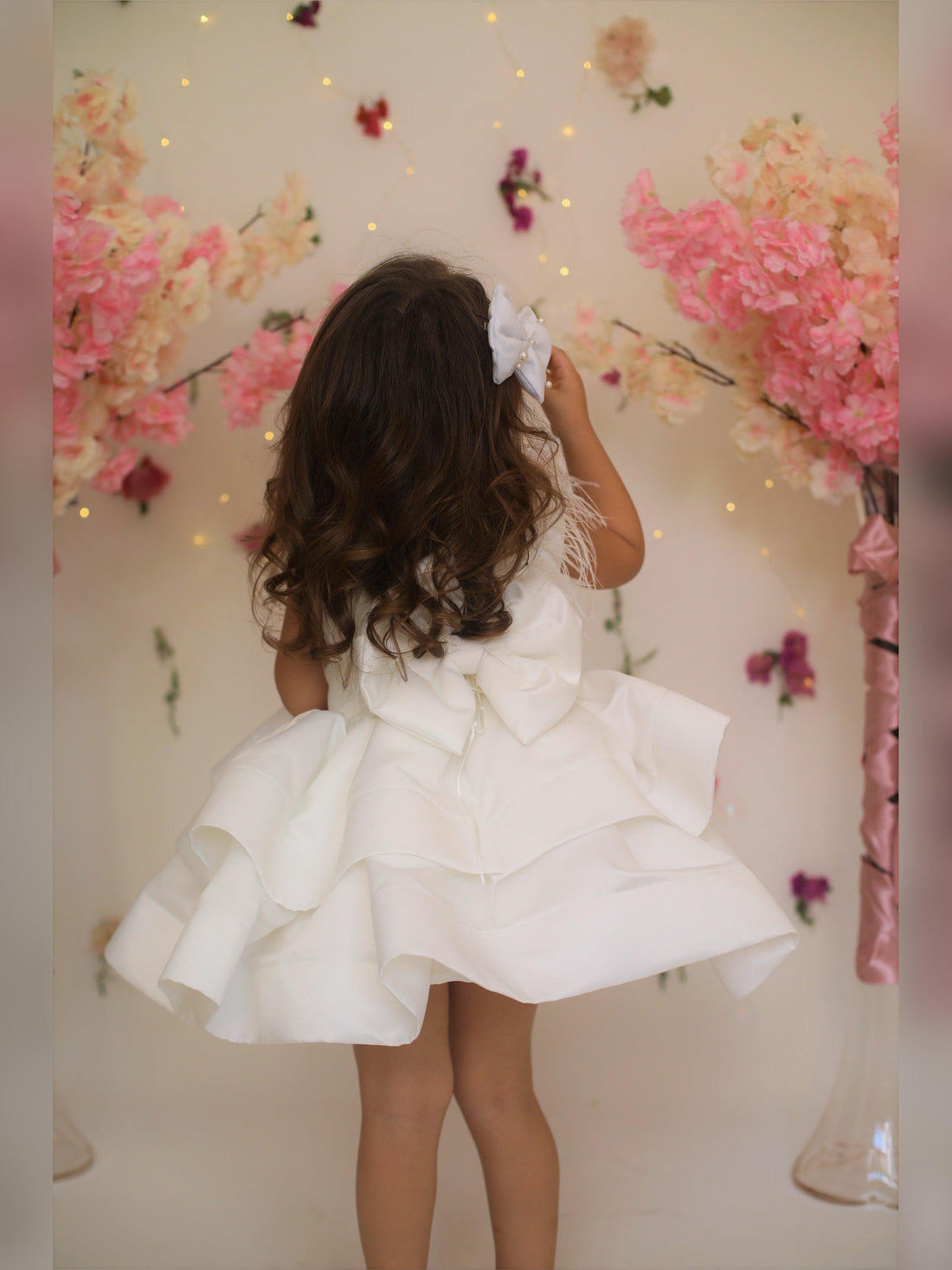 Elena girl dress white