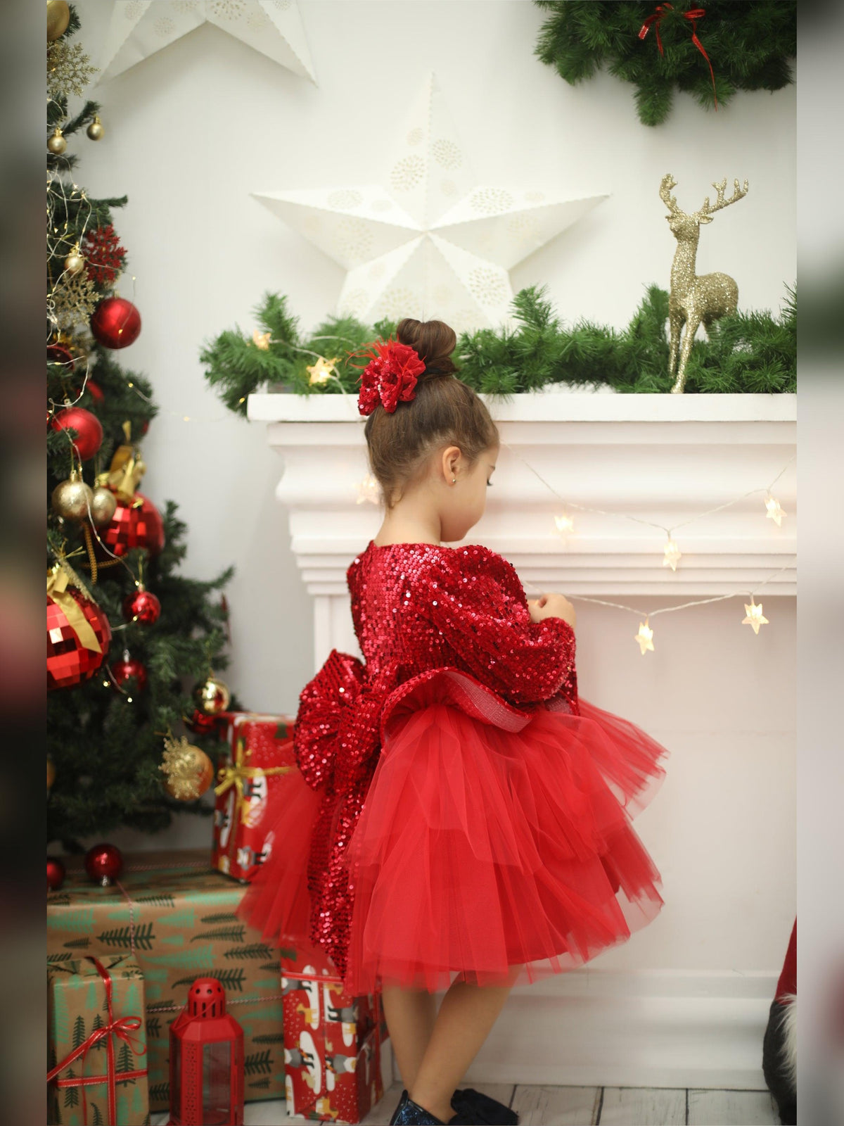 Beatrix red girl dress