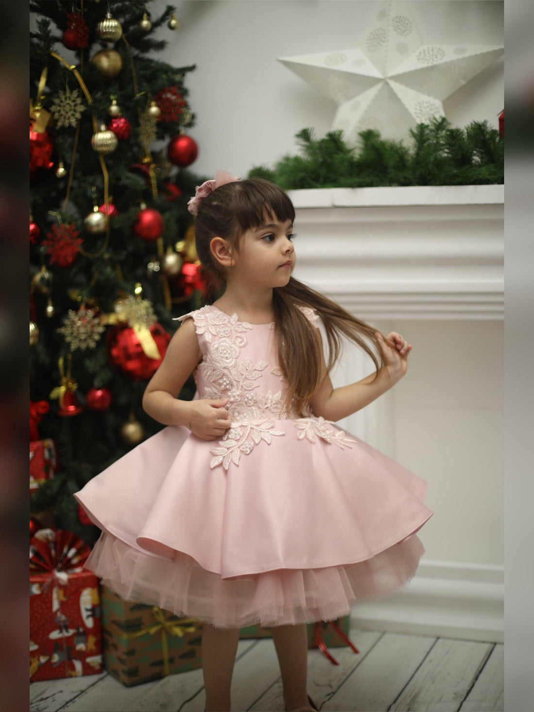 Bonita girl dress blush
