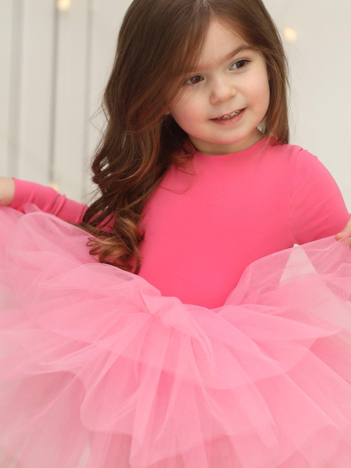 Fuchsia Leotard Ballerina Long Sleeve Tutu