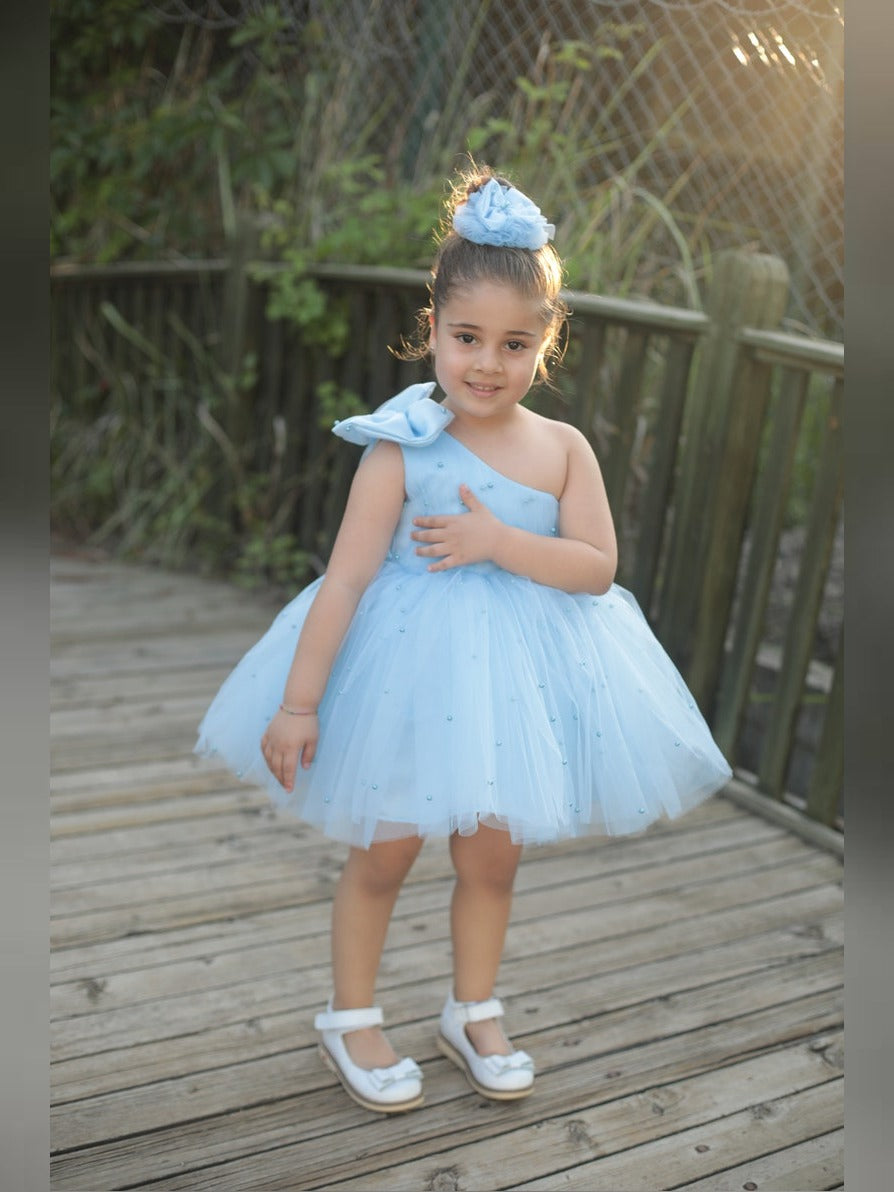 Stella pearl girl dress sky blue