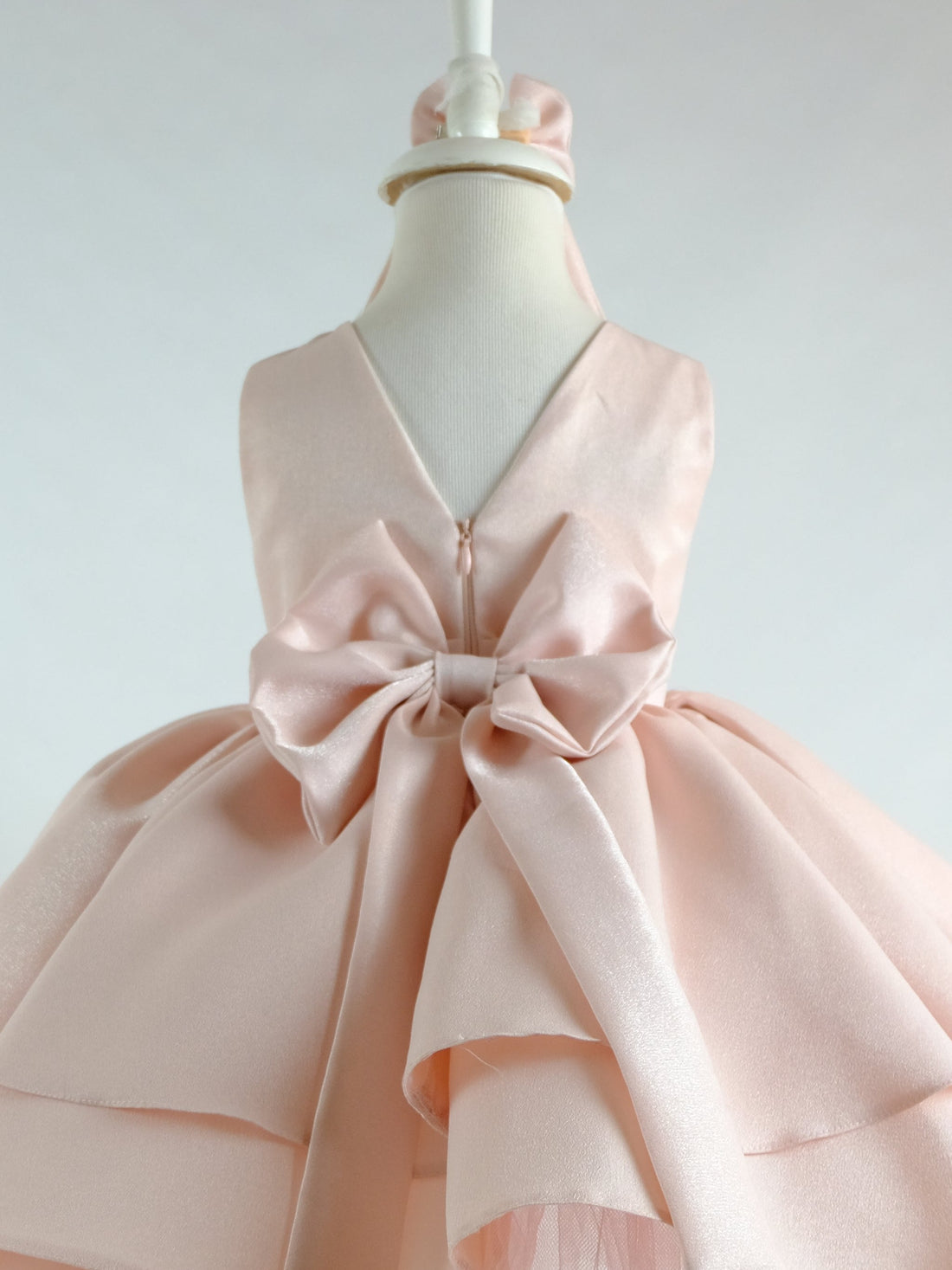 Ivy Organza flower girl dress bright blush