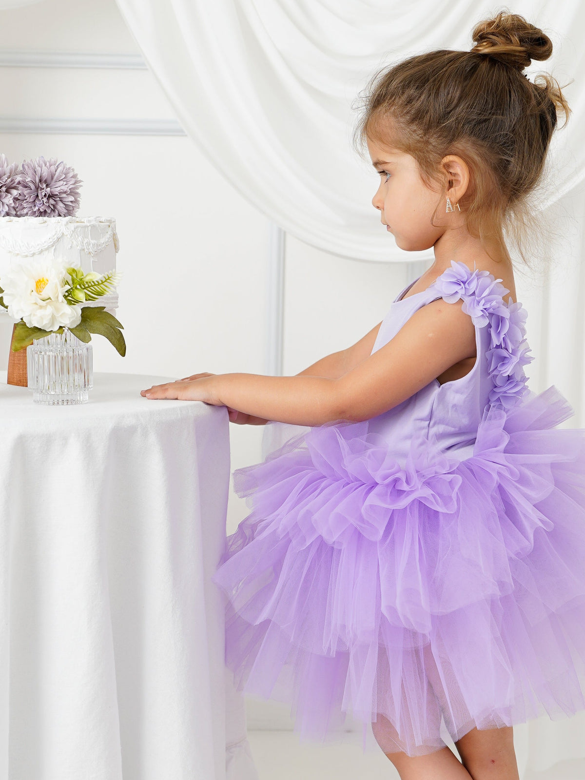 Lilac Floral Leotard Ballerina Sleeveless Tutu