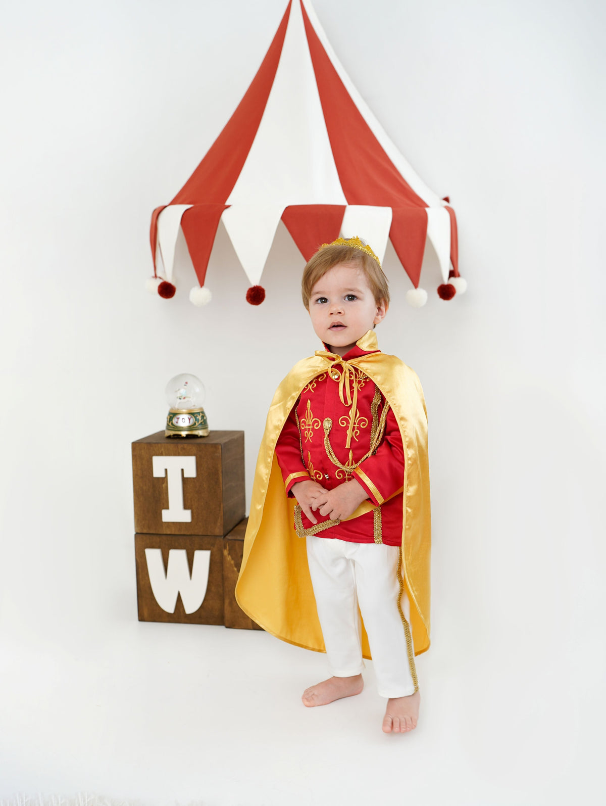 Red and White Baby Boys Prince Suit
