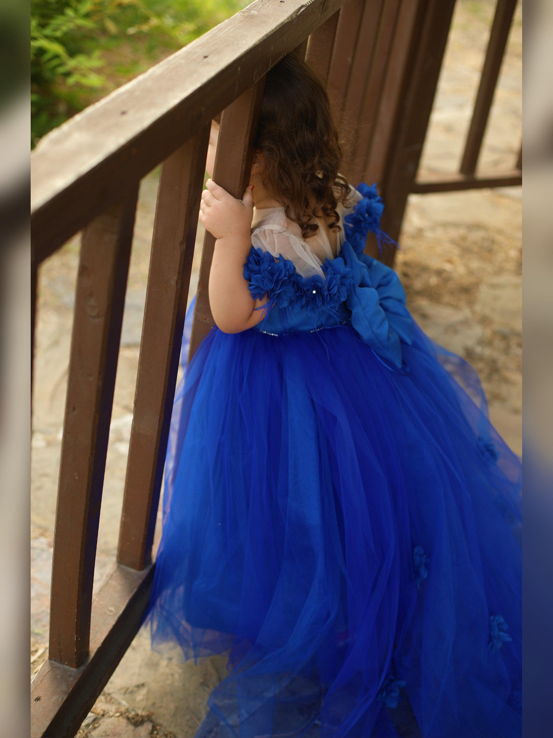 Rebecca flower girl dress royal blue