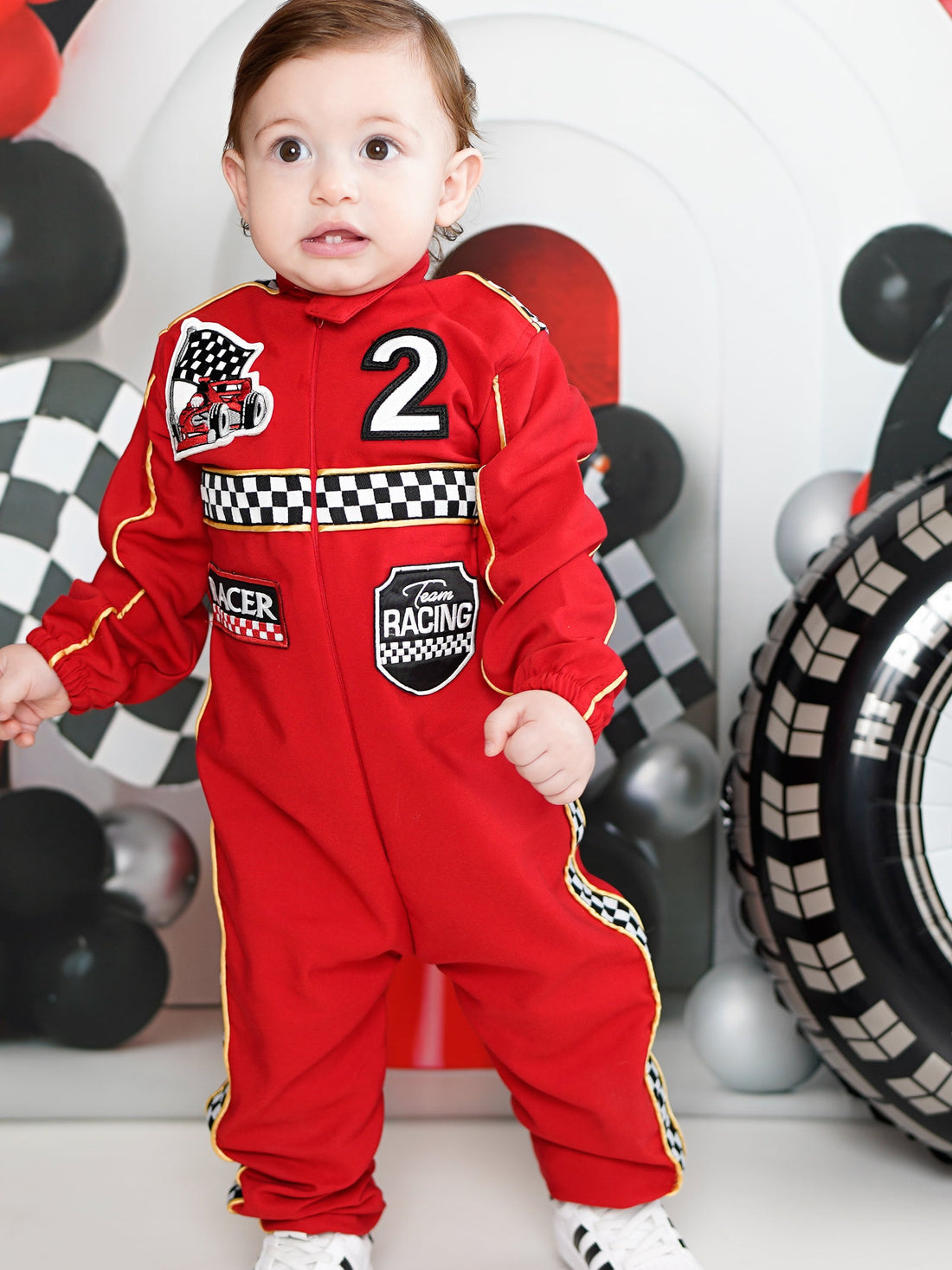 Baby boy racer personalized suit, hotwheels baby outfit