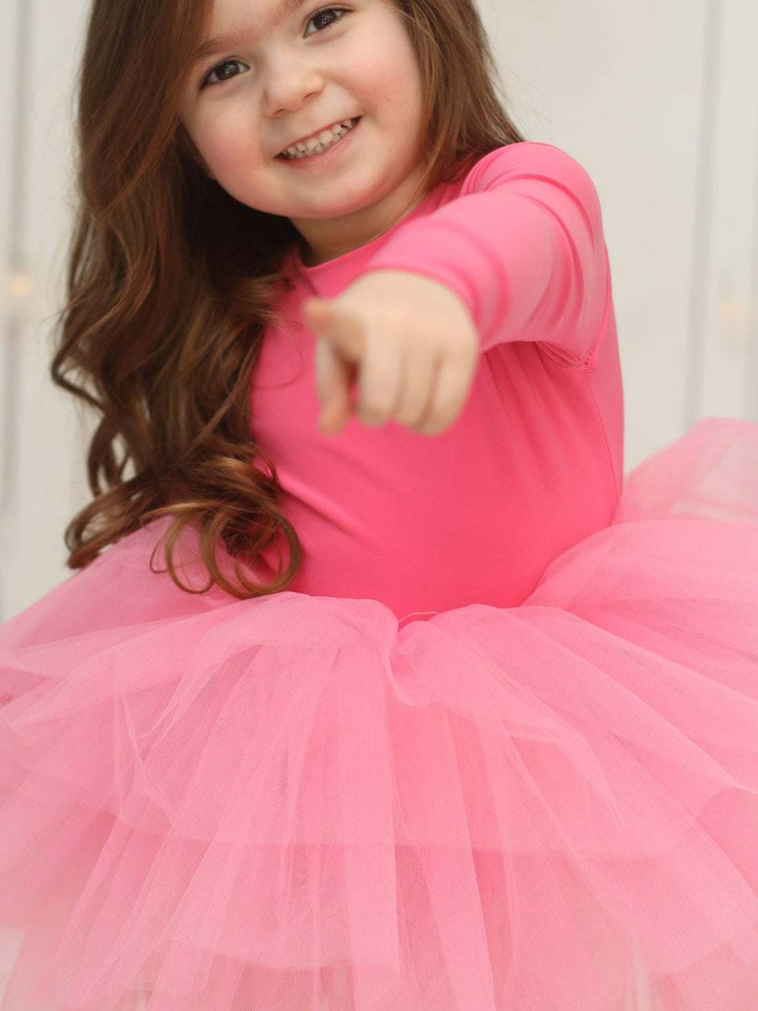 Fuchsia Leotard Ballerina Long Sleeve Tutu
