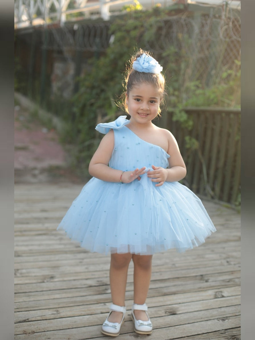 Stella pearl girl dress sky blue