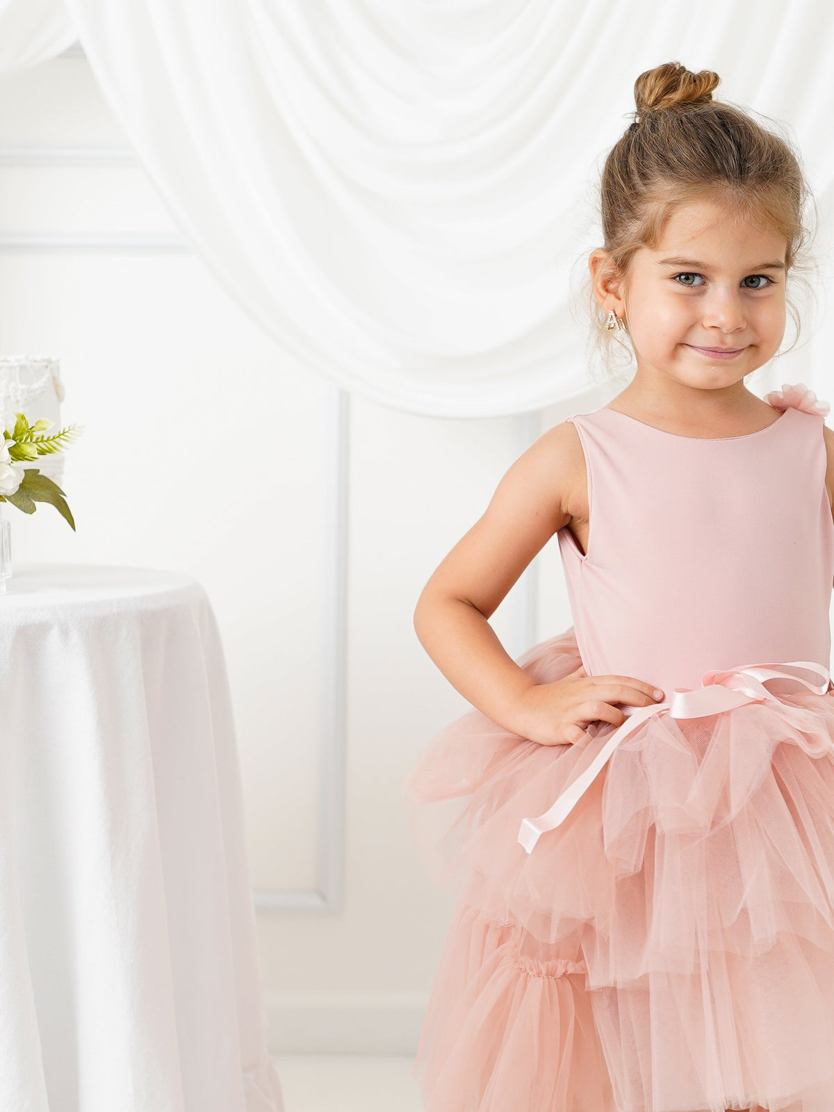 Blush Leotard Ballerina Tutu with tail