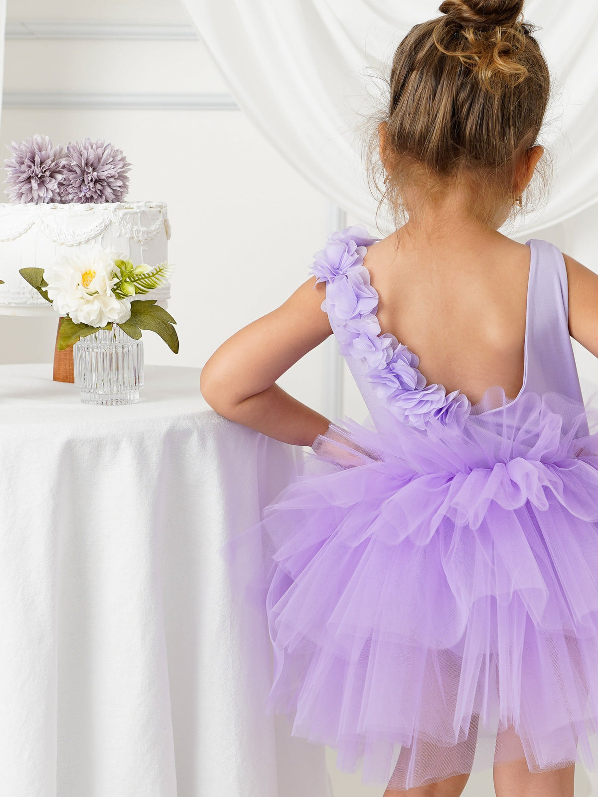 Lilac Floral Leotard Ballerina Sleeveless Tutu