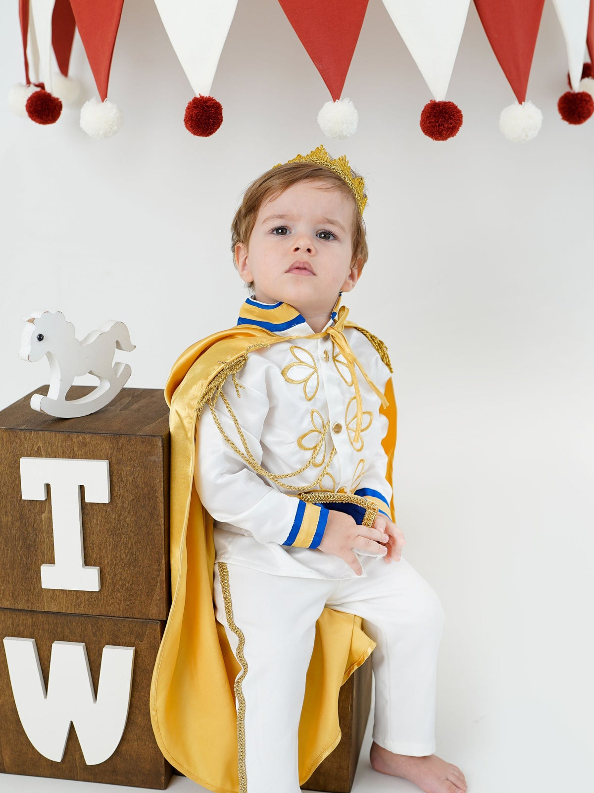 White Baby Boys Prince Royal Suit