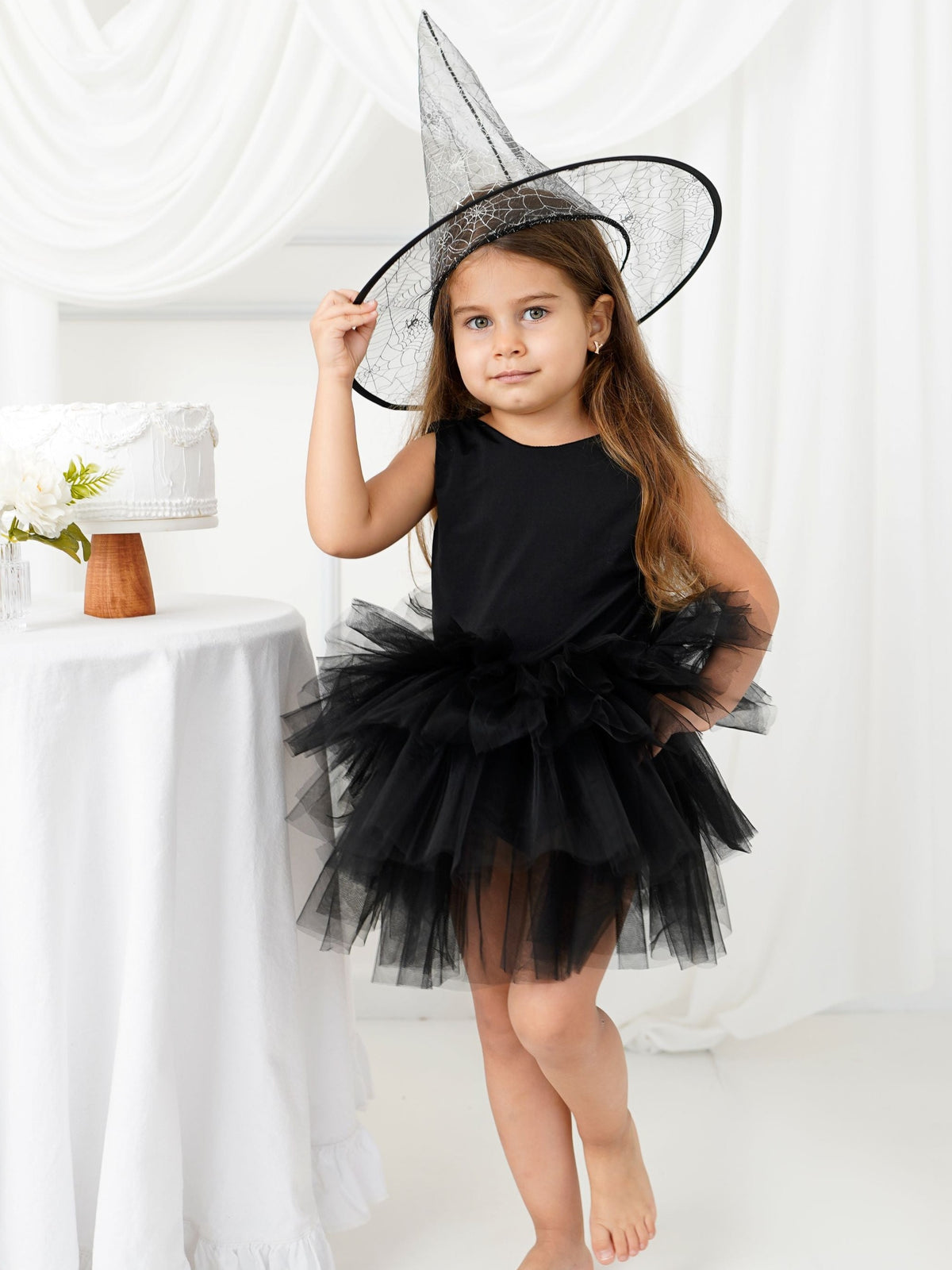 Black Halloween Witch Dress With Tutu
