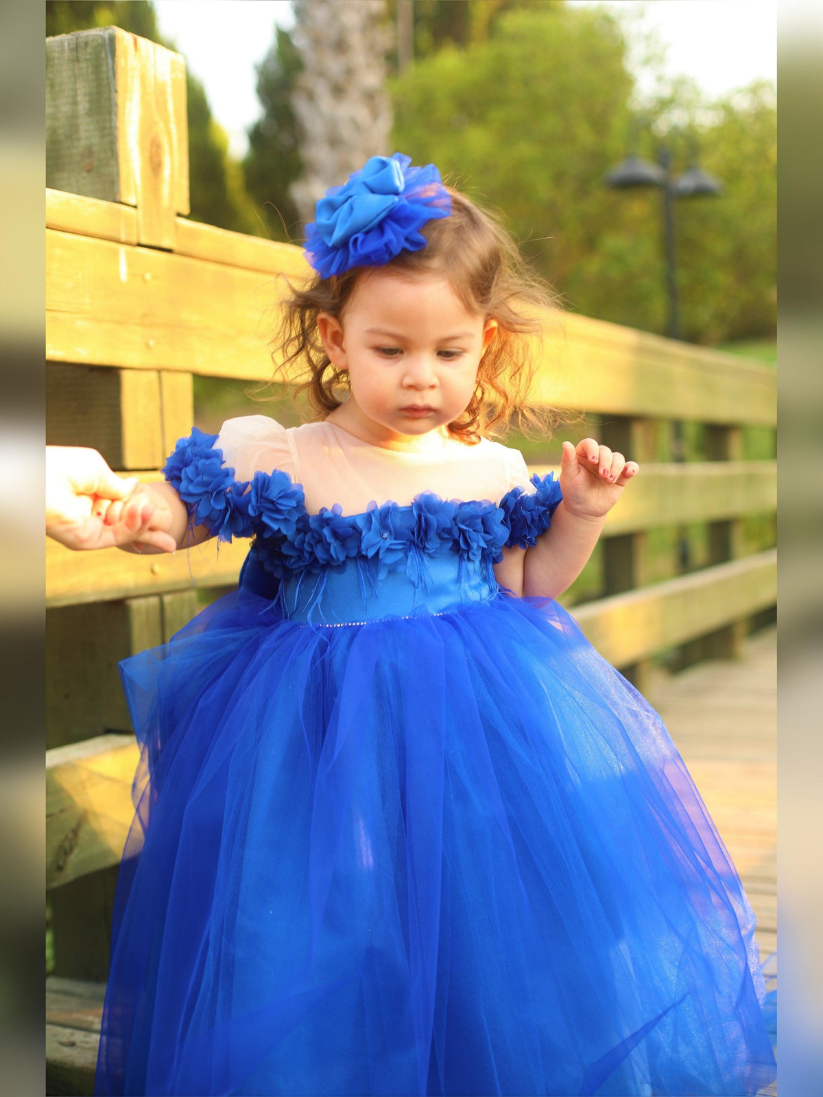 Rebecca flower girl dress royal blue