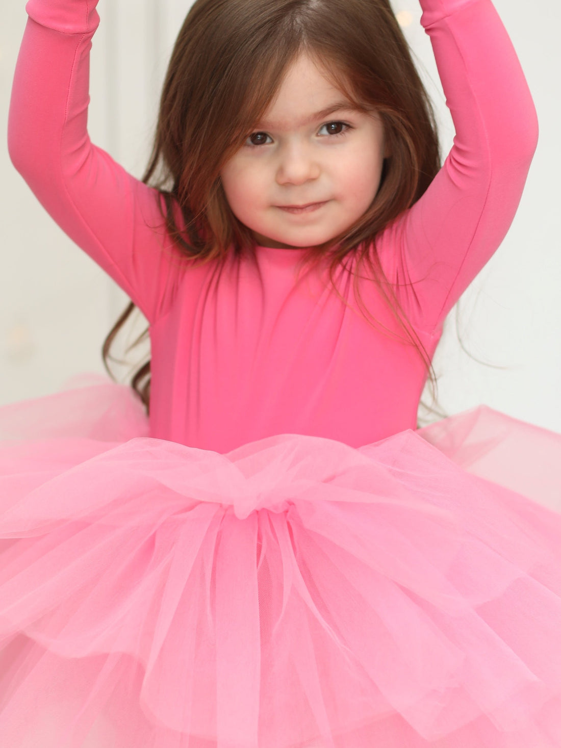 Fuchsia Leotard Ballerina Long Sleeve Tutu