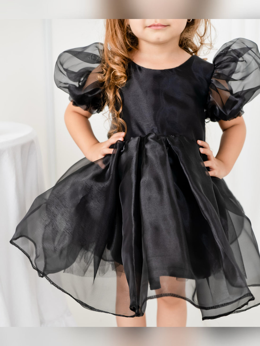Black Ballon sleeve dress