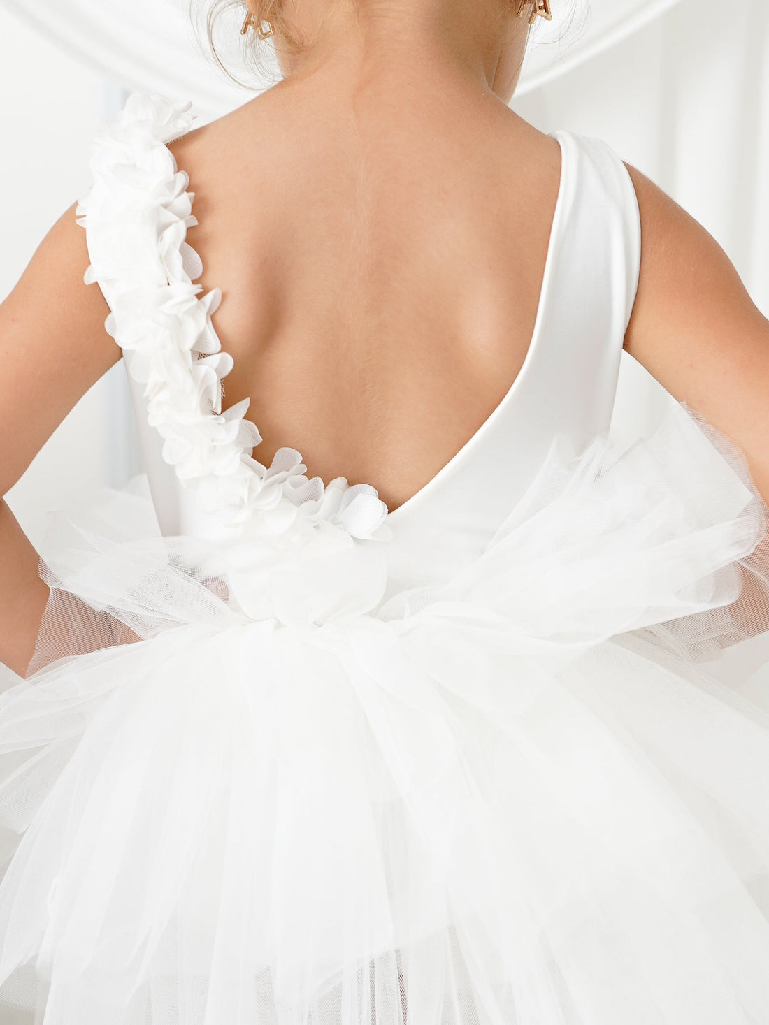 White Floral Leotard Ballerina Sleeveless Tutu