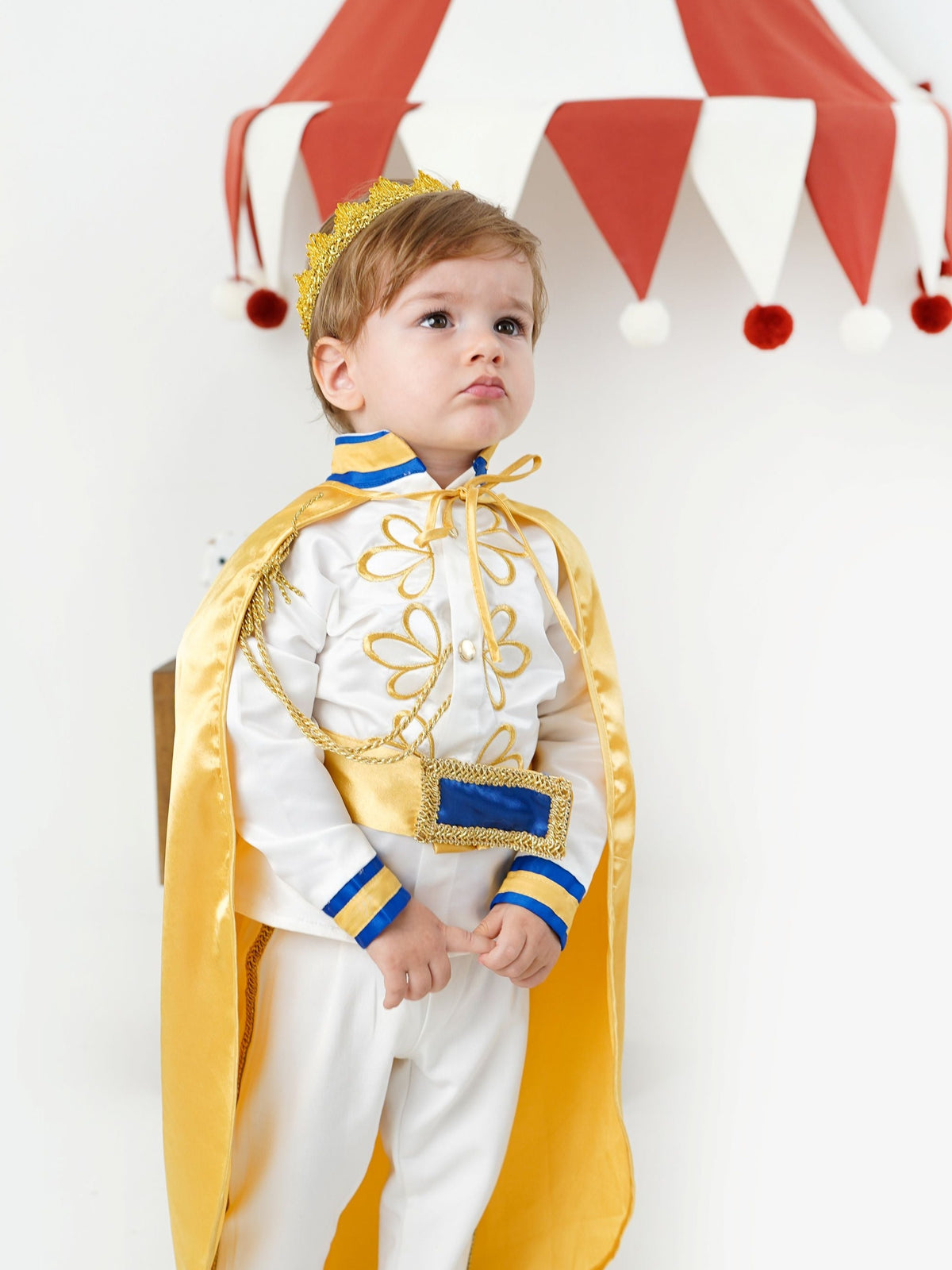 White Baby Boys Prince Royal Suit