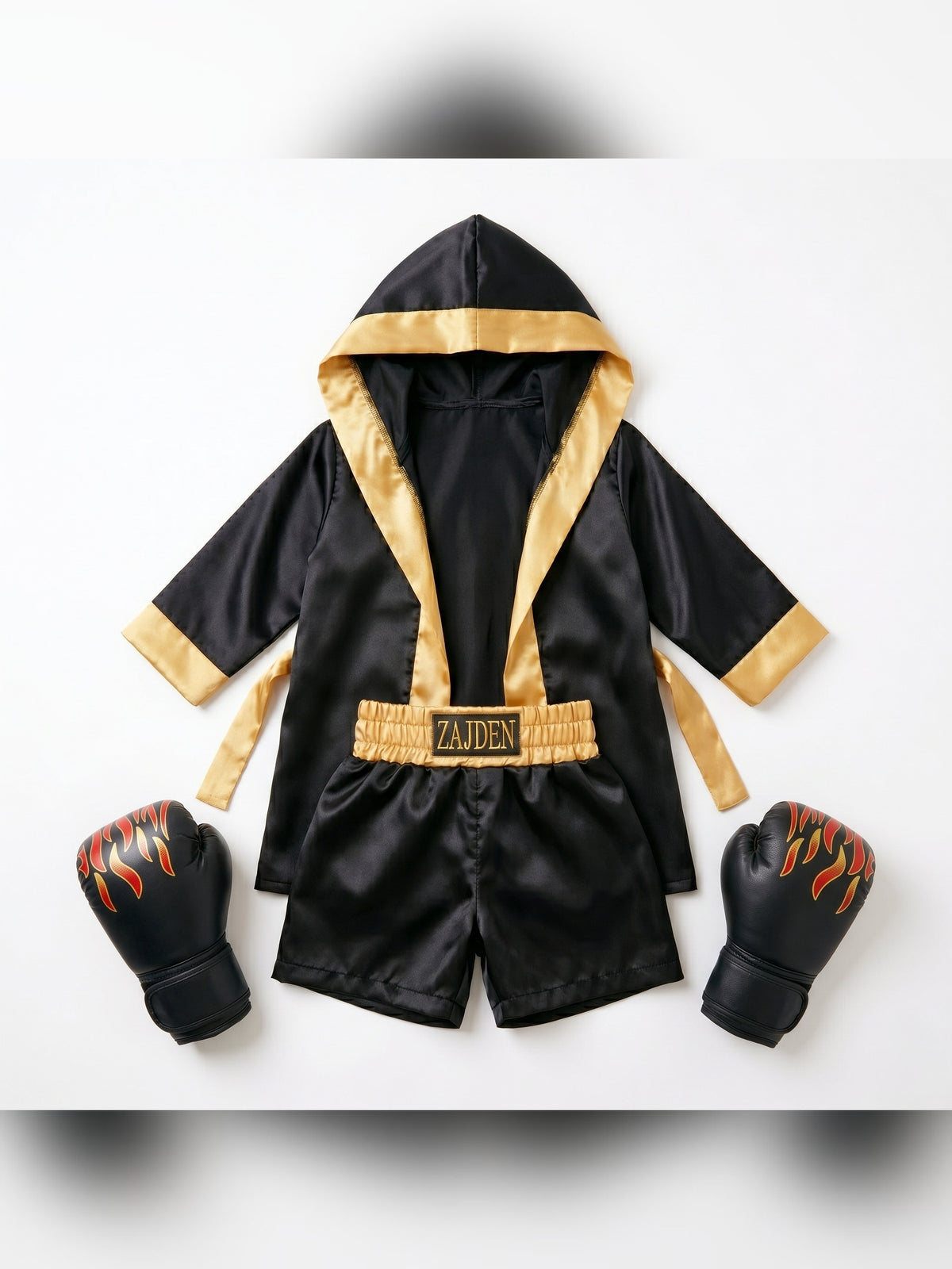 Personalized Kids Boxing Robe Set - Custom Toddler Fighter Outfit