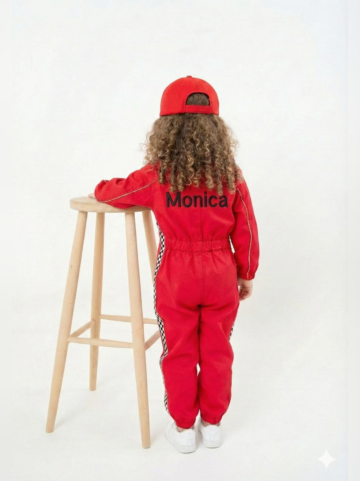 Kids Race Car Costume - Red Long Sleeve Racing Jumpsuit