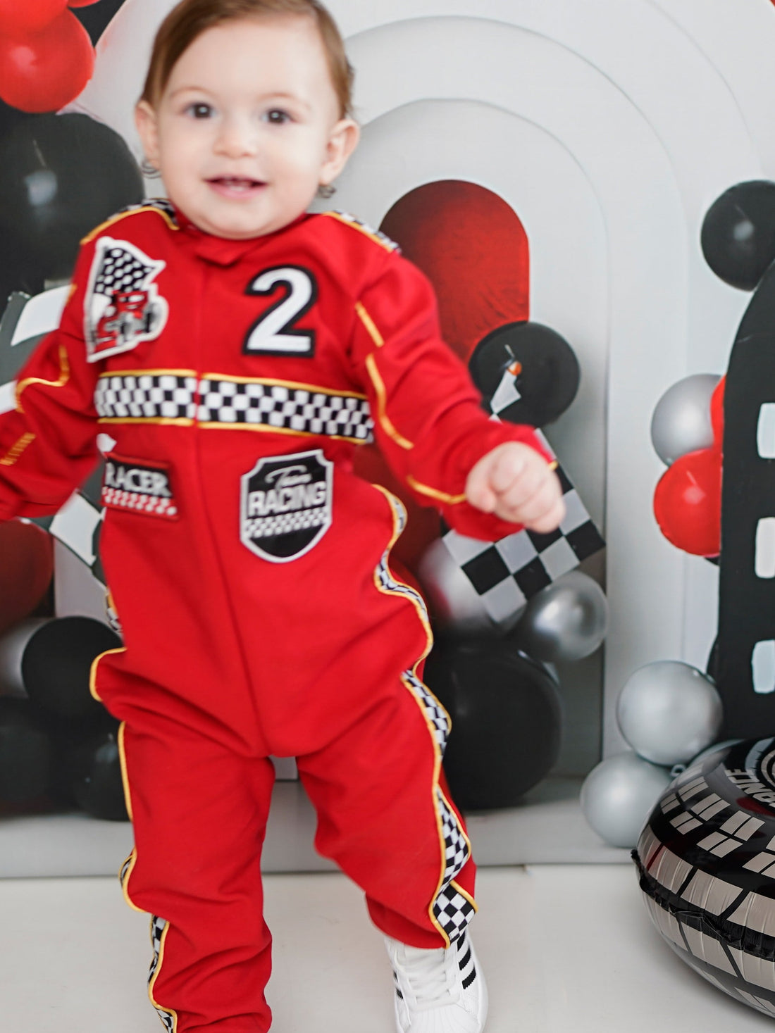 Baby boy racer personalized suit, hotwheels baby outfit