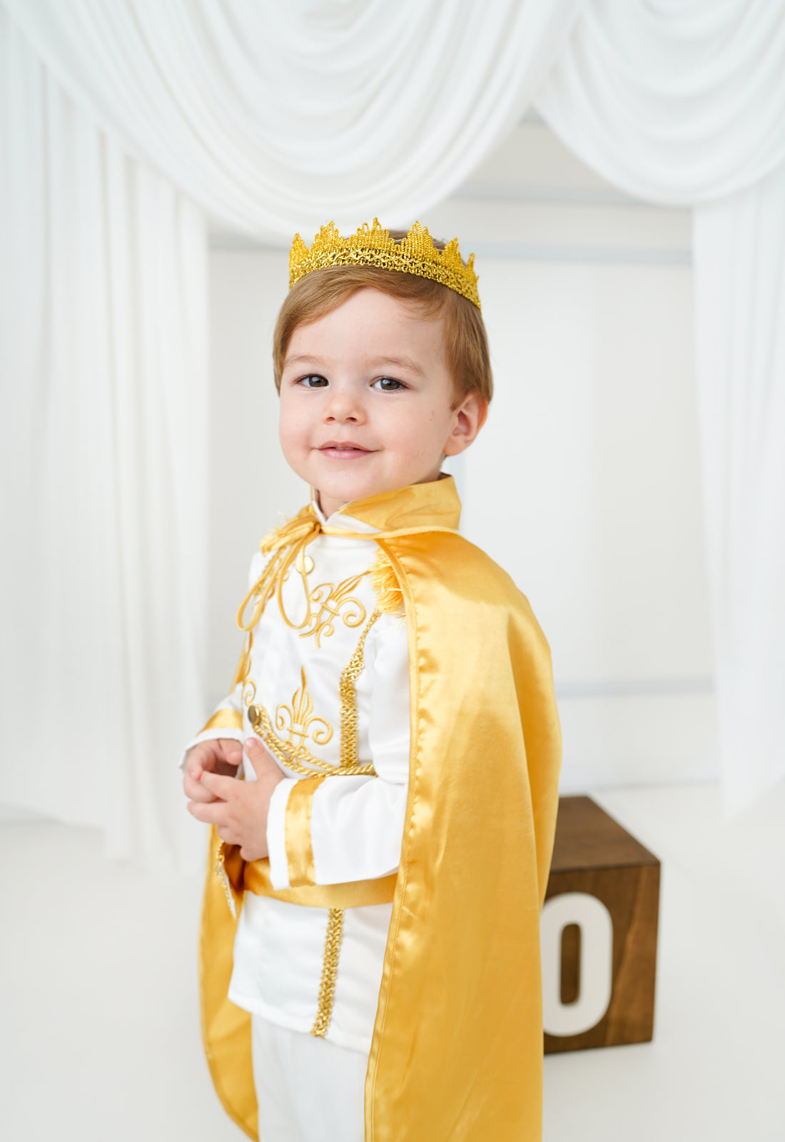 White Baby Boys Prince Suit Baby Girl Dress for Special Occasion