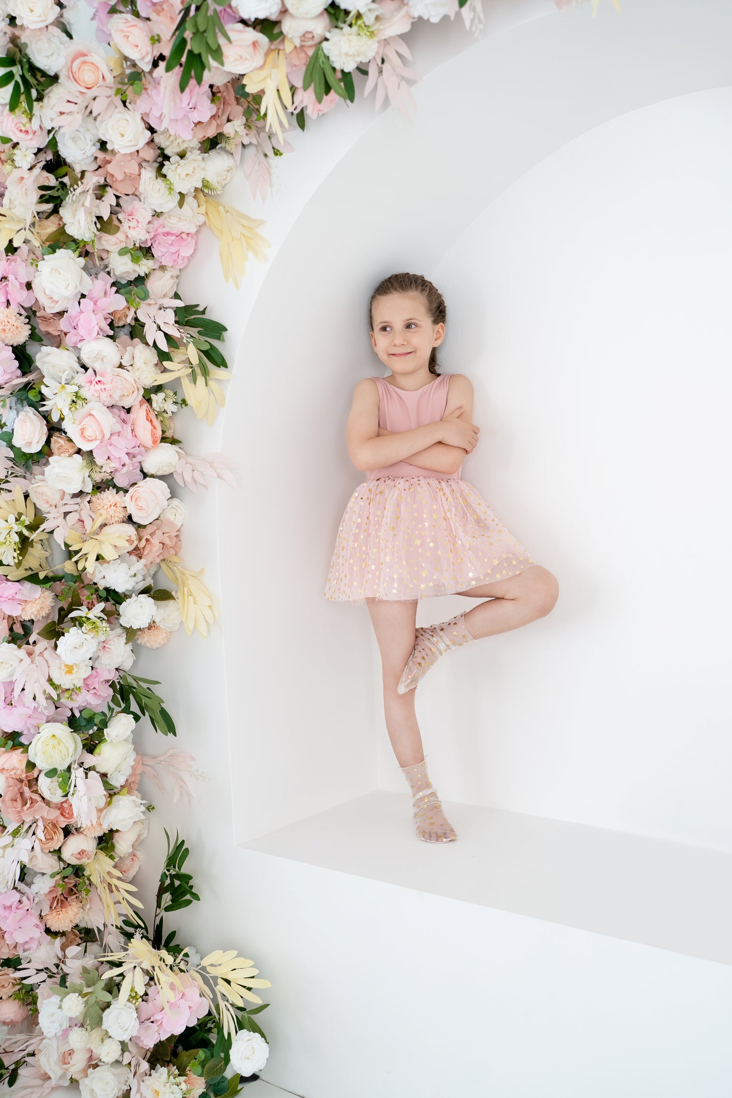 Blush tutu balerina dress with star Baby Girl Dress