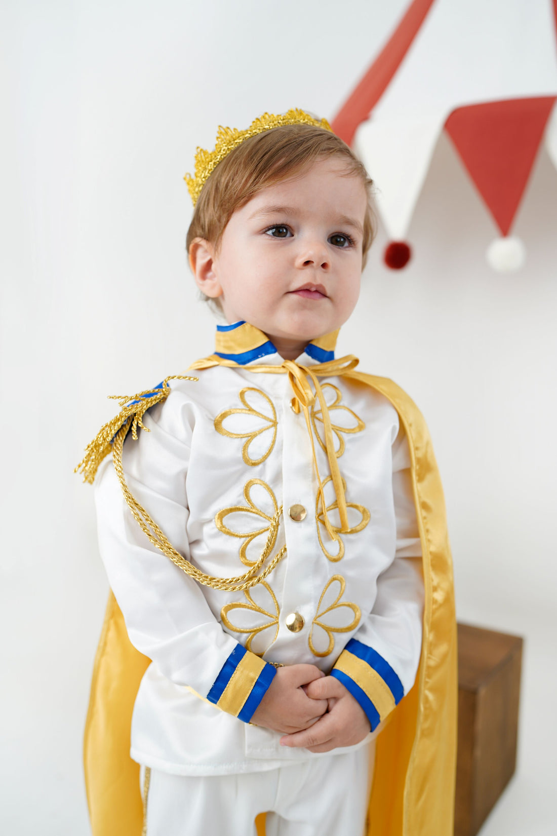 White Baby Boys Prince Royal Suit Baby Girl Dress for Special Occasion