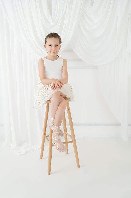 White tutu balerina dress with star Baby Girl Dress