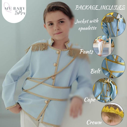 【COMFORT MEETS STYLE】: This prince suit for boys combines elegance with comfort, featuring breathable fabric that keeps your baby cool and comfortable throughout the day. The soft inner lining prevents irritation, allowing your little one to move freely and enjoy every moment. This baby suit is easy to wear and remove, making dressing up hassle-free and enjoyable for kids.