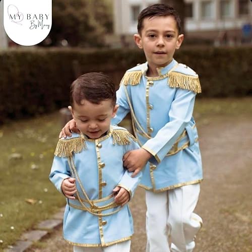 【DURABLE AND EASY TO CARE】: Made from high-quality materials, this prince baby boy suit is designed to withstand the rigors of active play while maintaining its pristine look. This toddler boy suit is machine washable, ensuring it remains fresh and clean for every occasion. The durable construction guarantees long-lasting wear, making this prince suit a valuable addition to your child's wardrobe. Baby Girl Dress for Special Occasion