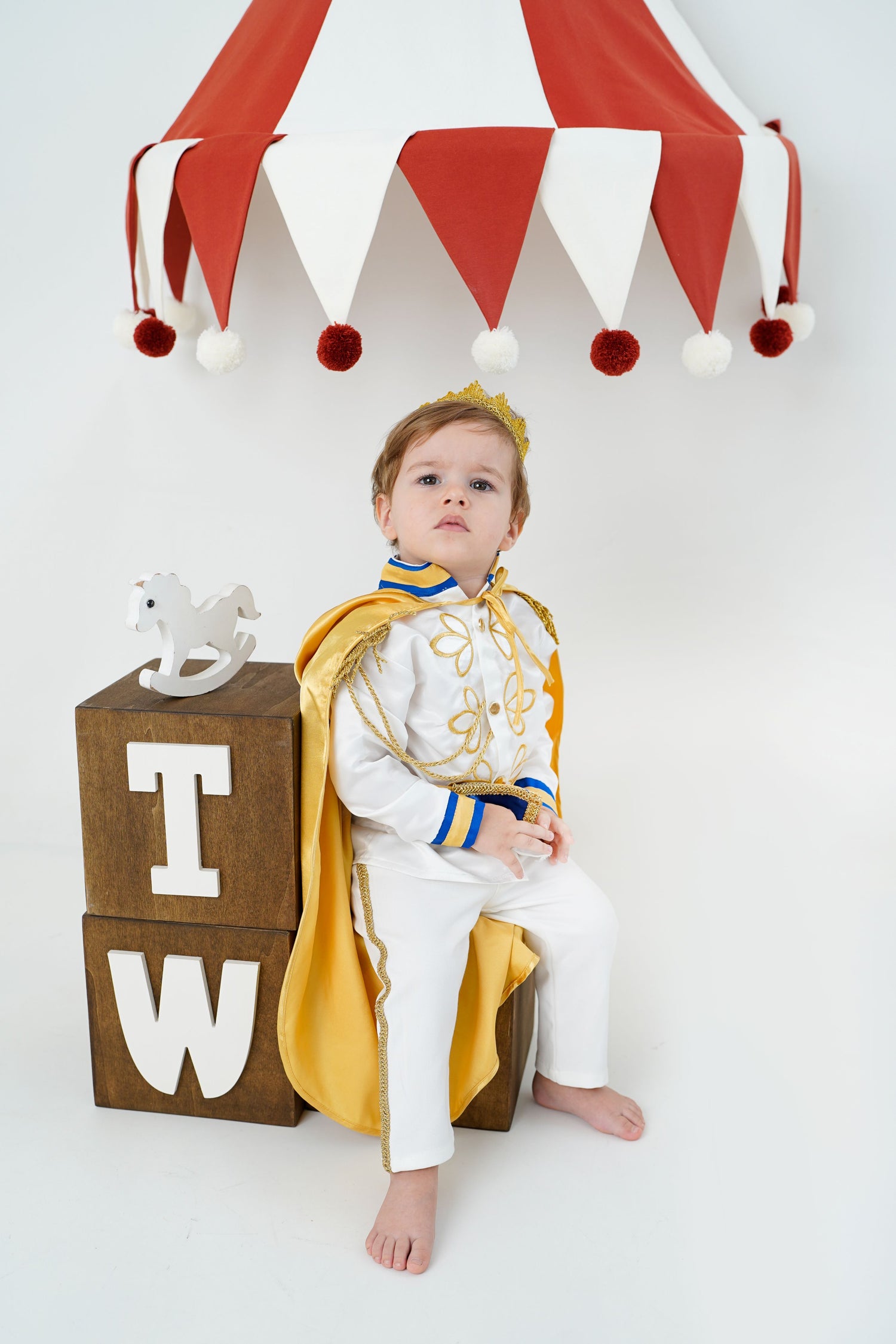 White Baby Boys Prince Royal Suit Baby Girl Dress