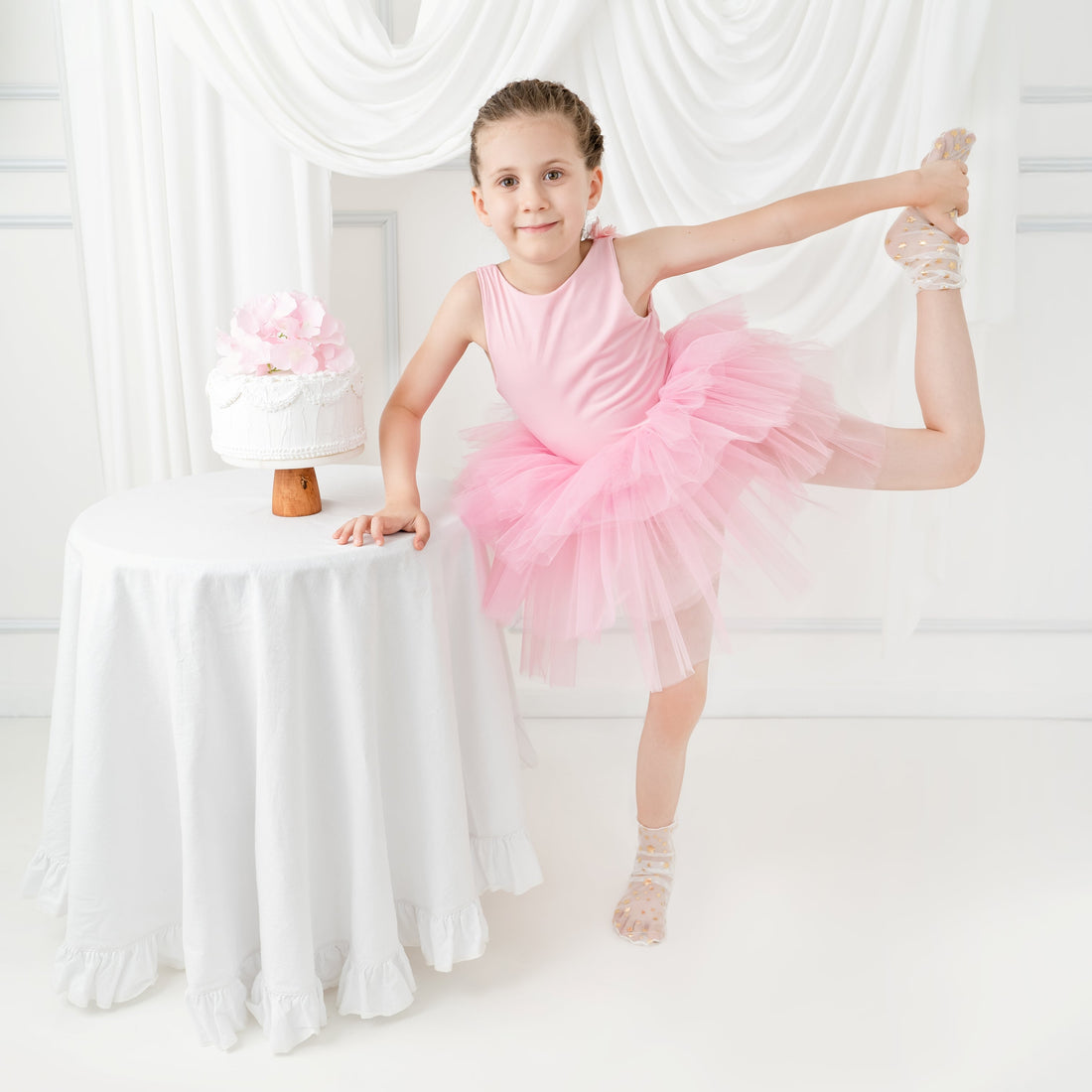 Light Pink Floral Leotard Ballerina Sleeveless Tutu Light Pink Floral Leotard Ballerina Sleeveless Tutu