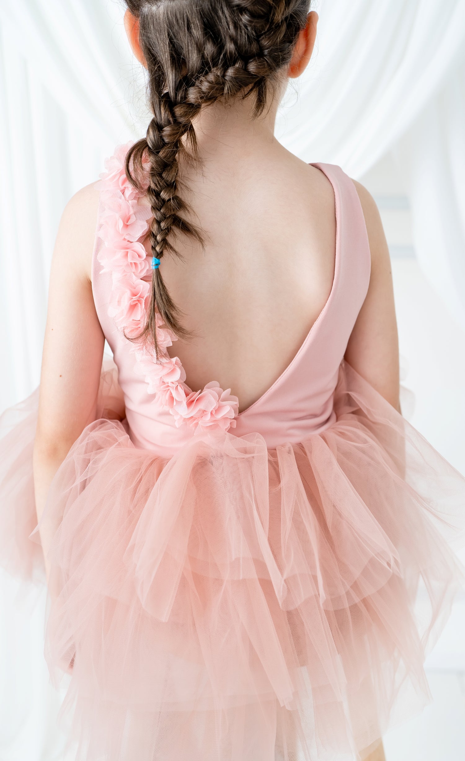 Blush pink flower leotard ballerina dress Baby Girl Dress