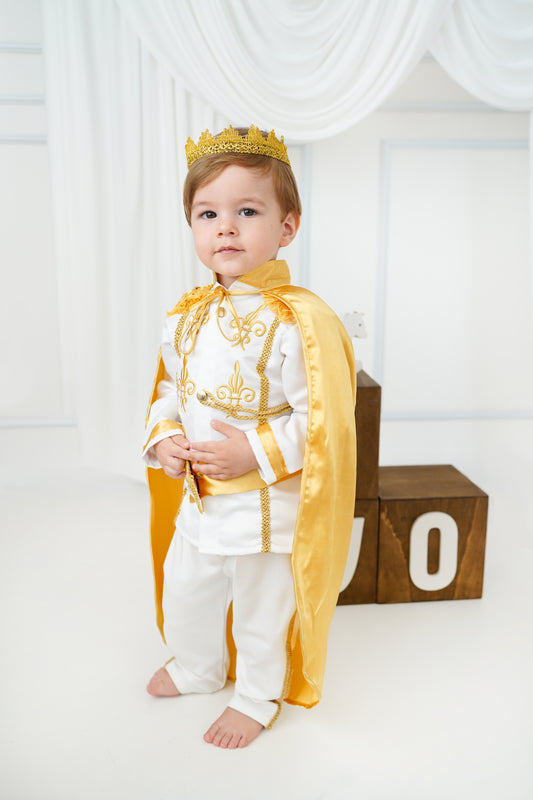 White Baby Boys Prince Suit