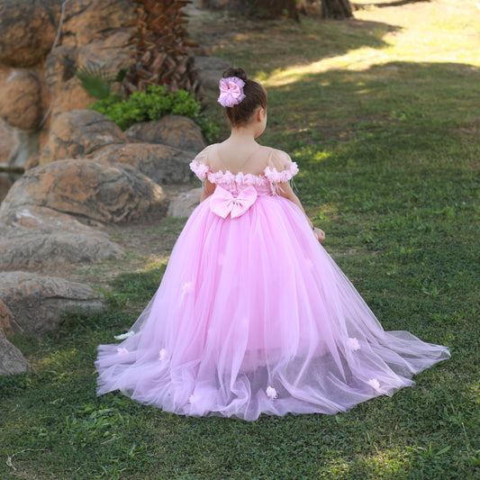 flower girl dress blush pink