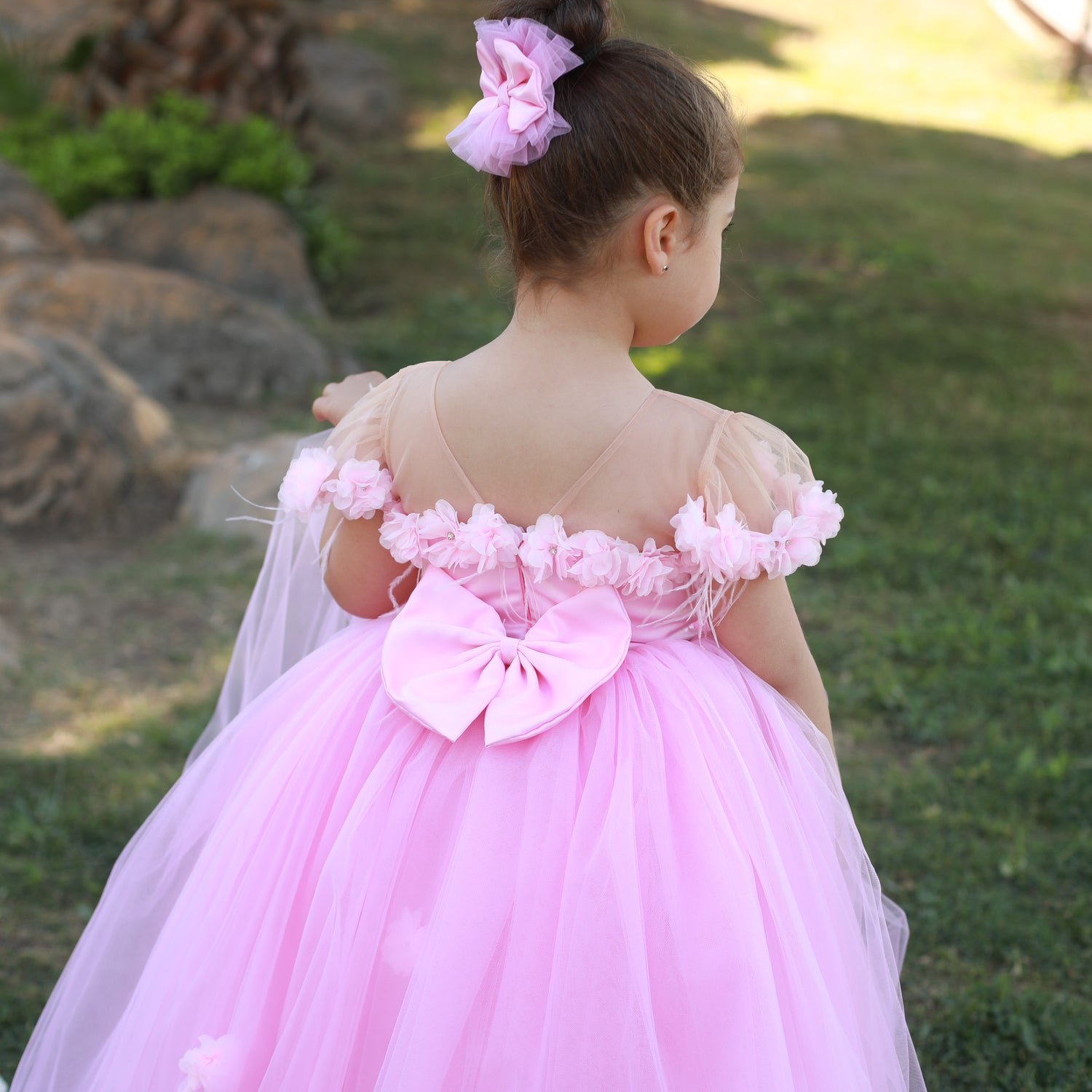 pink infant dress Rebecca flower girl dress pink 3-6 months