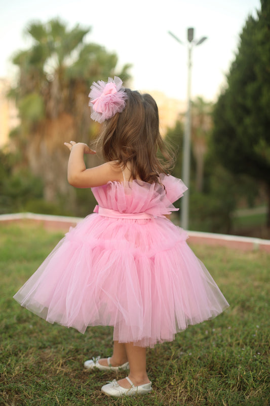 Pelin birthday girl dress pink