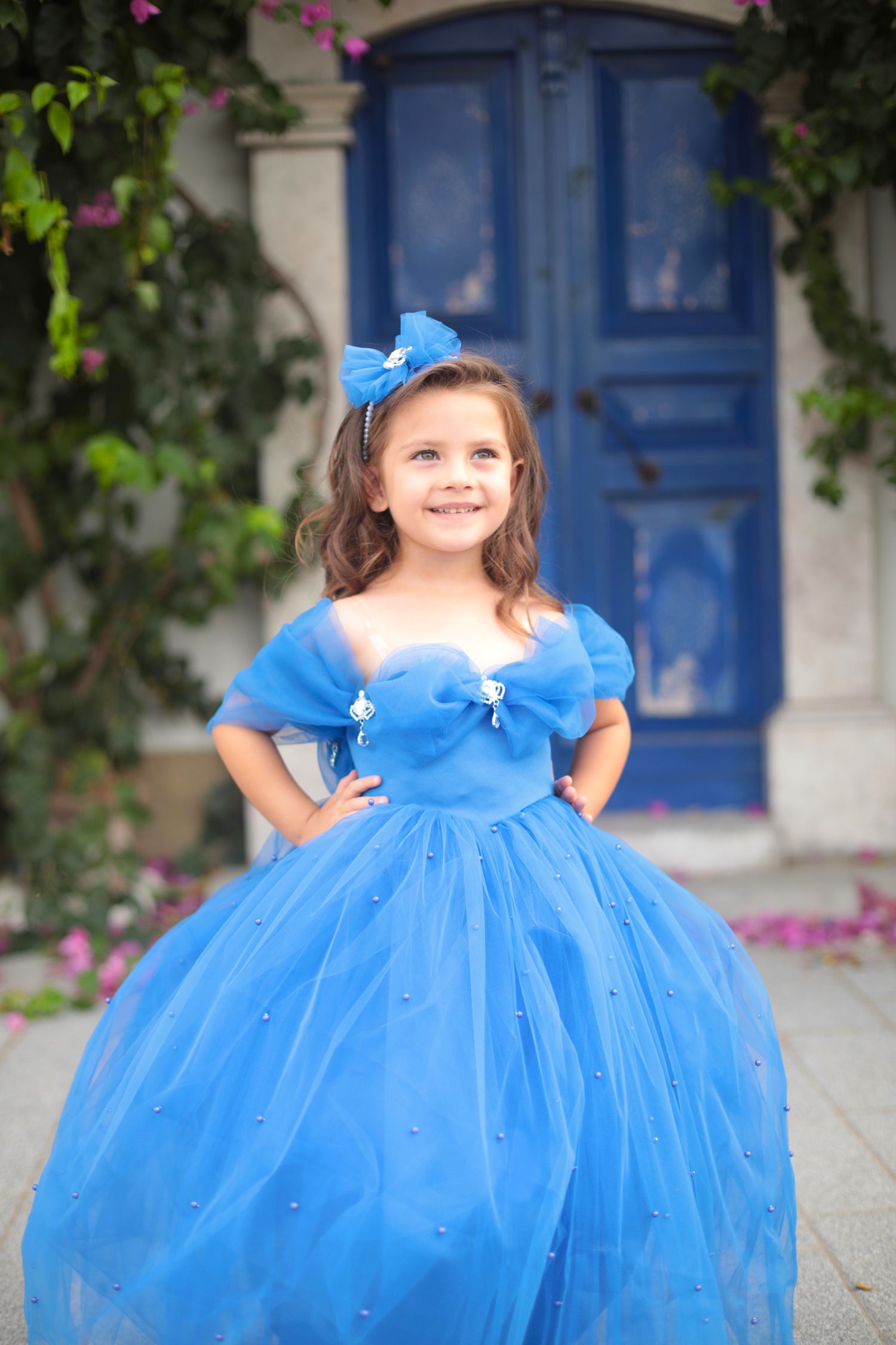 LOEL Little & Big Girls Cinderella Puff Sleeve Mesh Princess Dress Cosplay  Party Christmas Age 2-13Y - Walmart.com